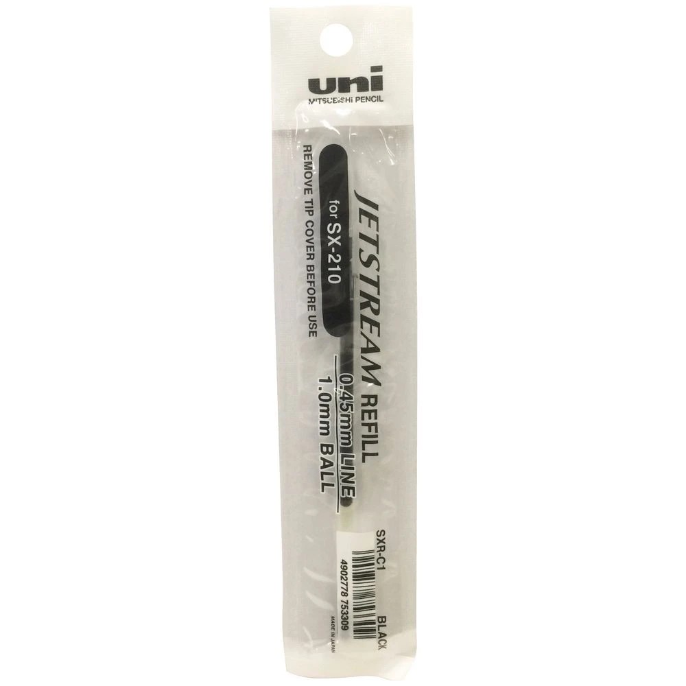 3 Uni Jetstream SX210 Pen Refill 1.0mm Black, 3 of 4