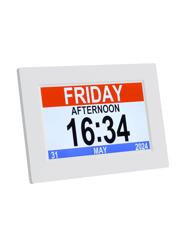 Artiss 8" Digital Day Clock Calendar Alarm - W
