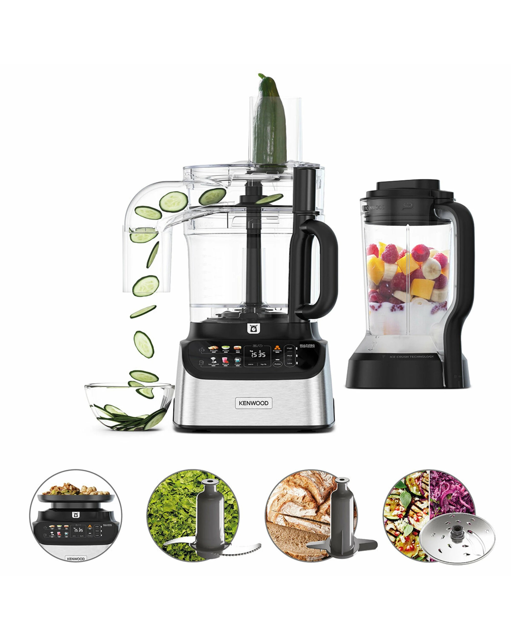 2 Kenwood MultiPro One Touch Food Processor & Blender - BLACK, 2 of 5