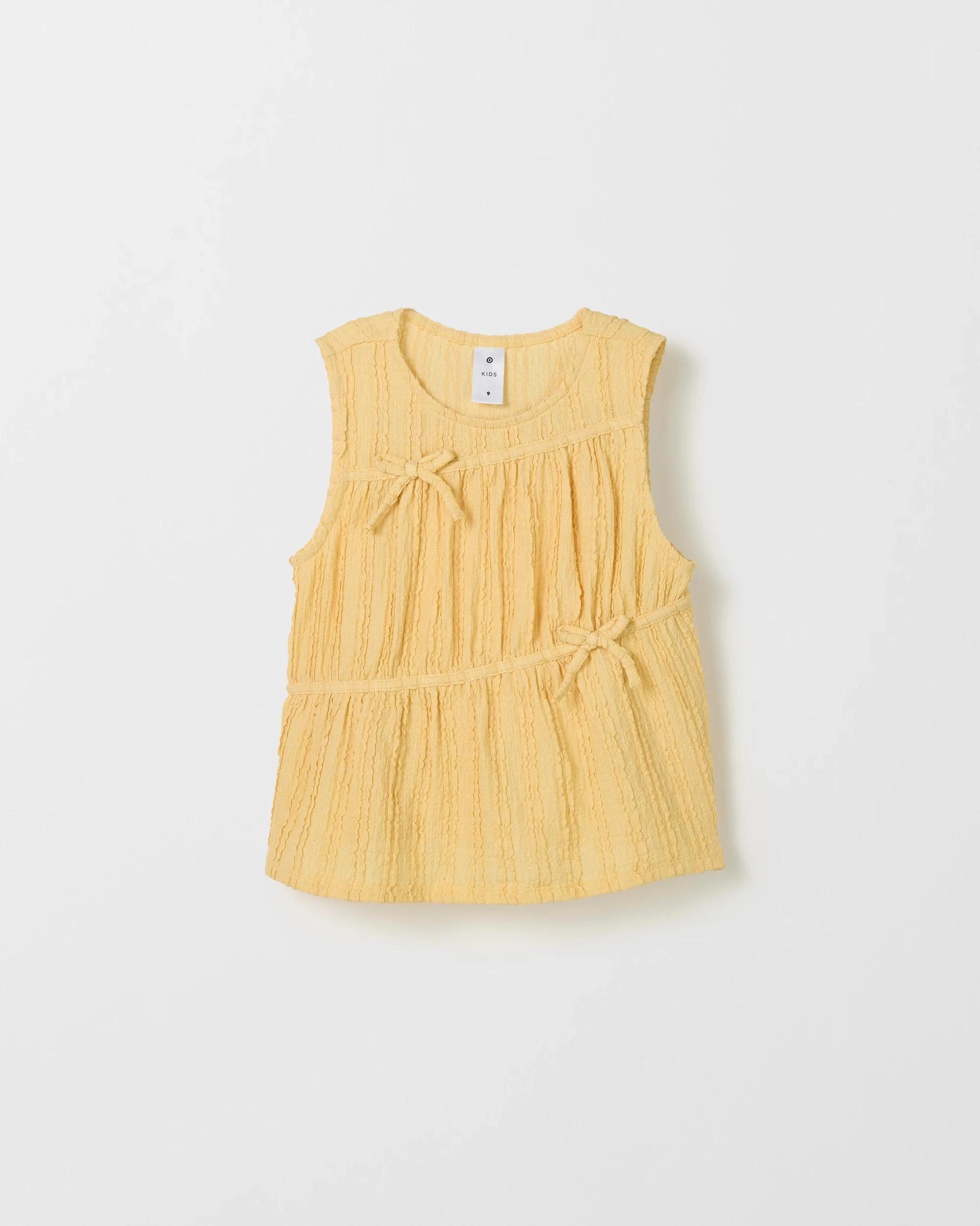 6 Target Textured Knit Bow Tank SUNLIGHT, 6 of 7