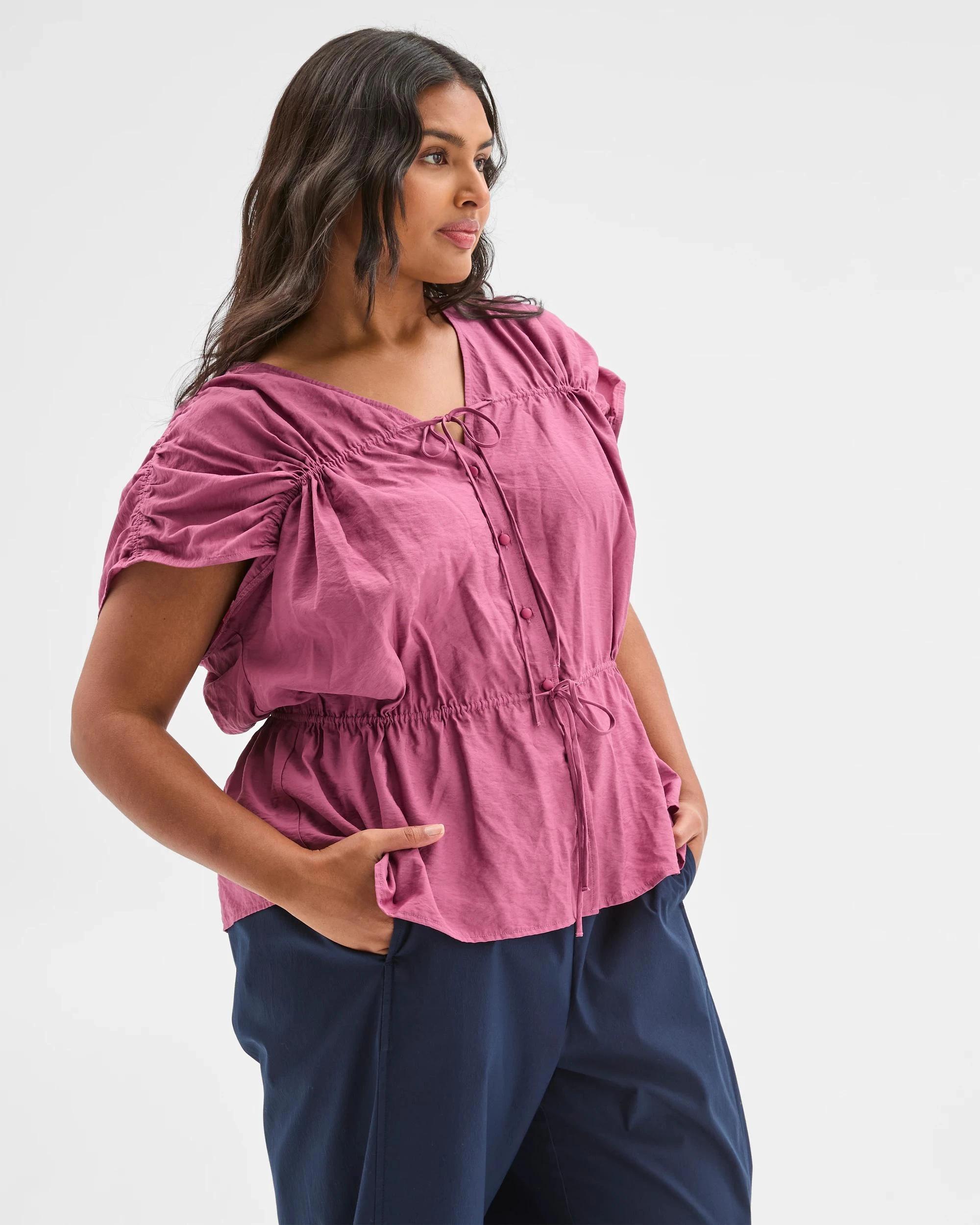3 Target Plus Size Channel Tie Top DAMSON, 3 of 4