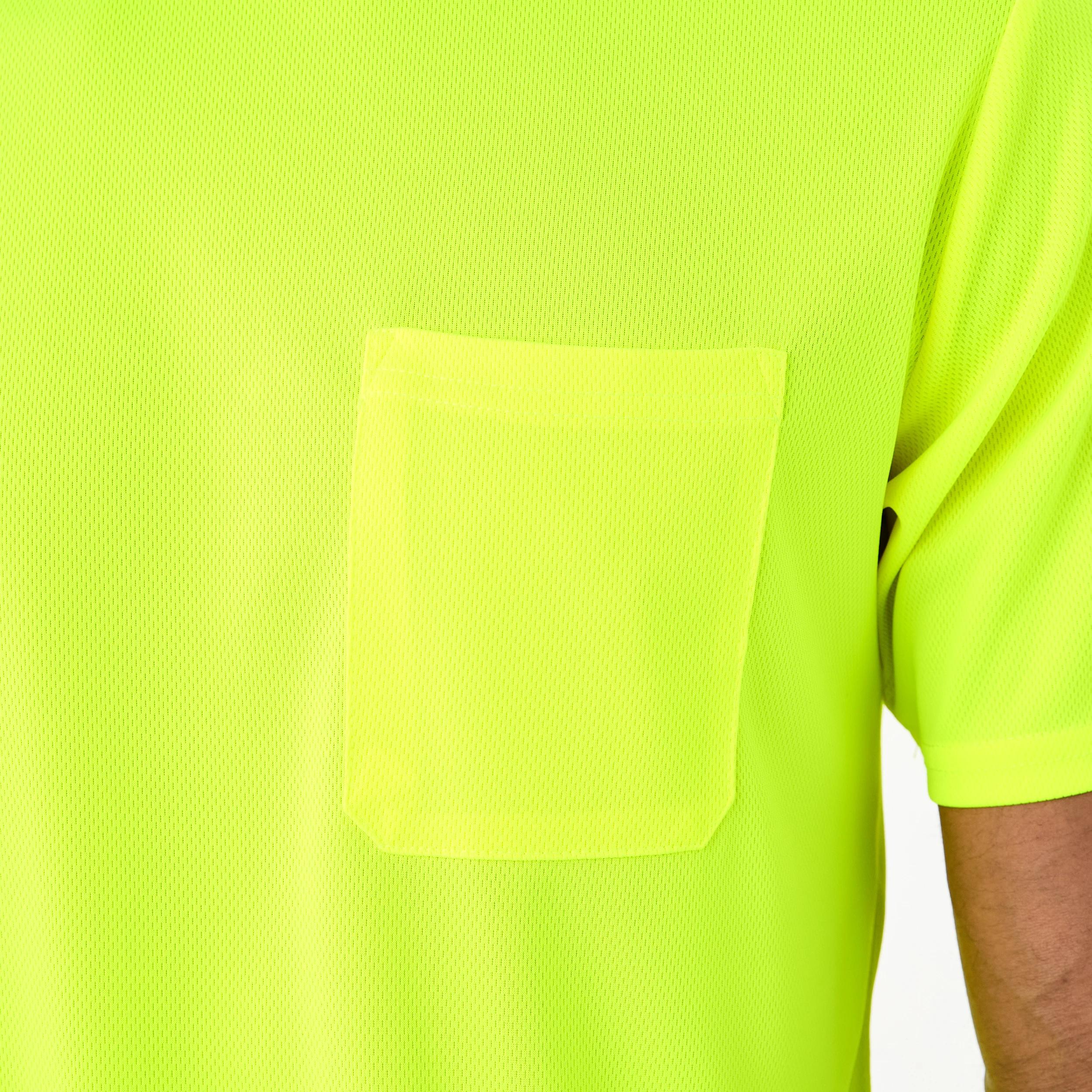 6 Workwear Short Sleeve Cool T-Shirt FLURO YELLOW, 6 of 7