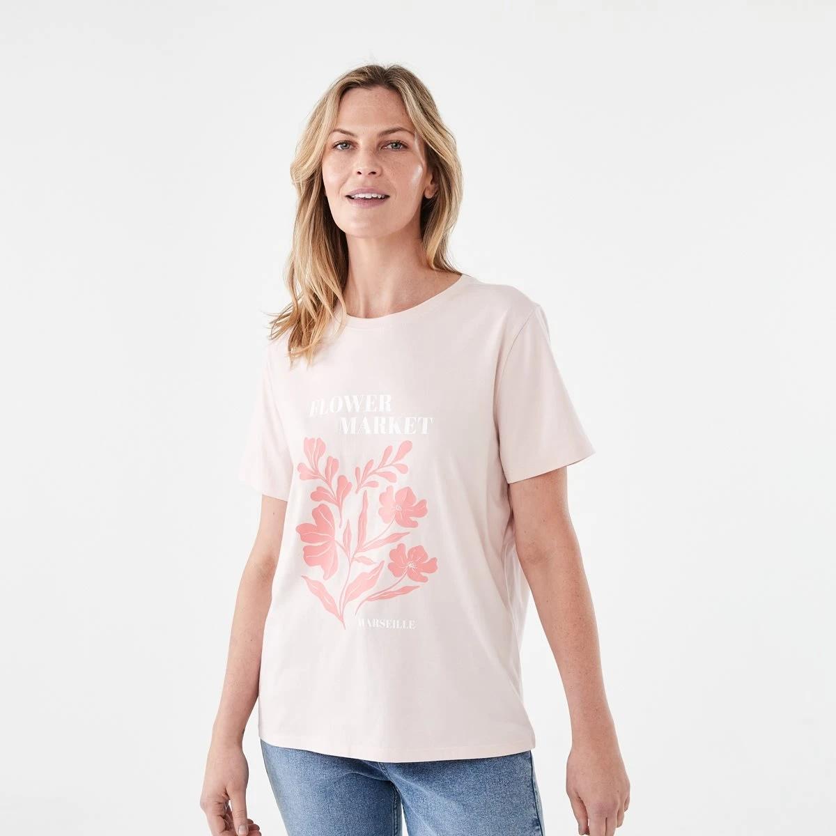 1 Short Sleeve Printed T-shirt Flwr Mrkt, 1 of 5