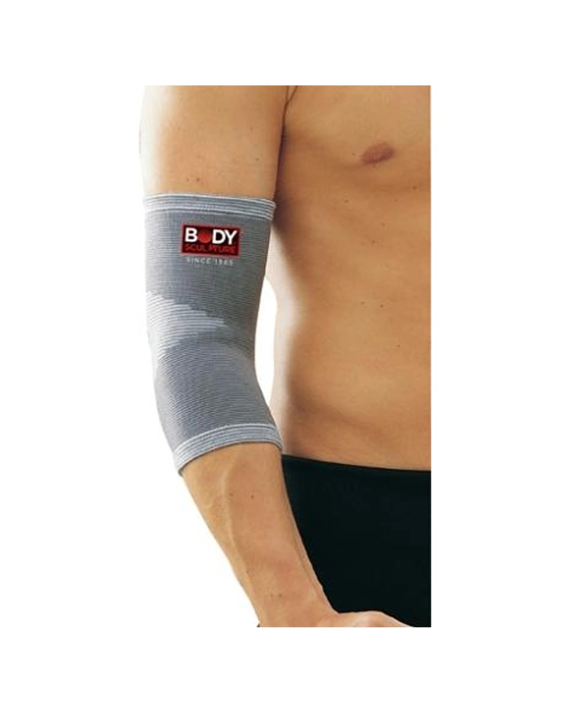 2 Body Sculpture 4 Way Knit Elastic Elbow Support Comfort Strap Small - Grey, 2 of 2