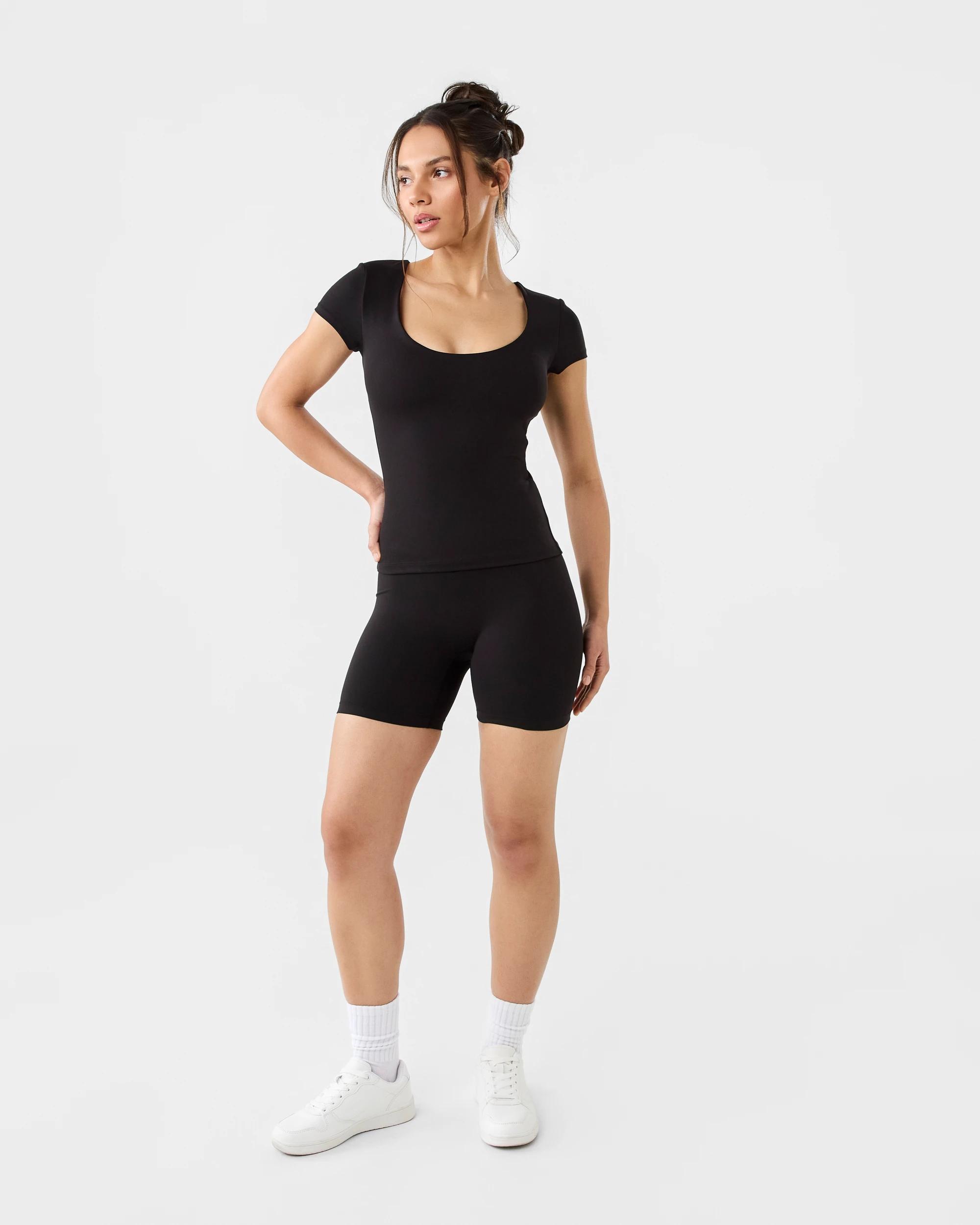 2 Active Womens Cloudform Shelf T-shirt Black, 2 of 8