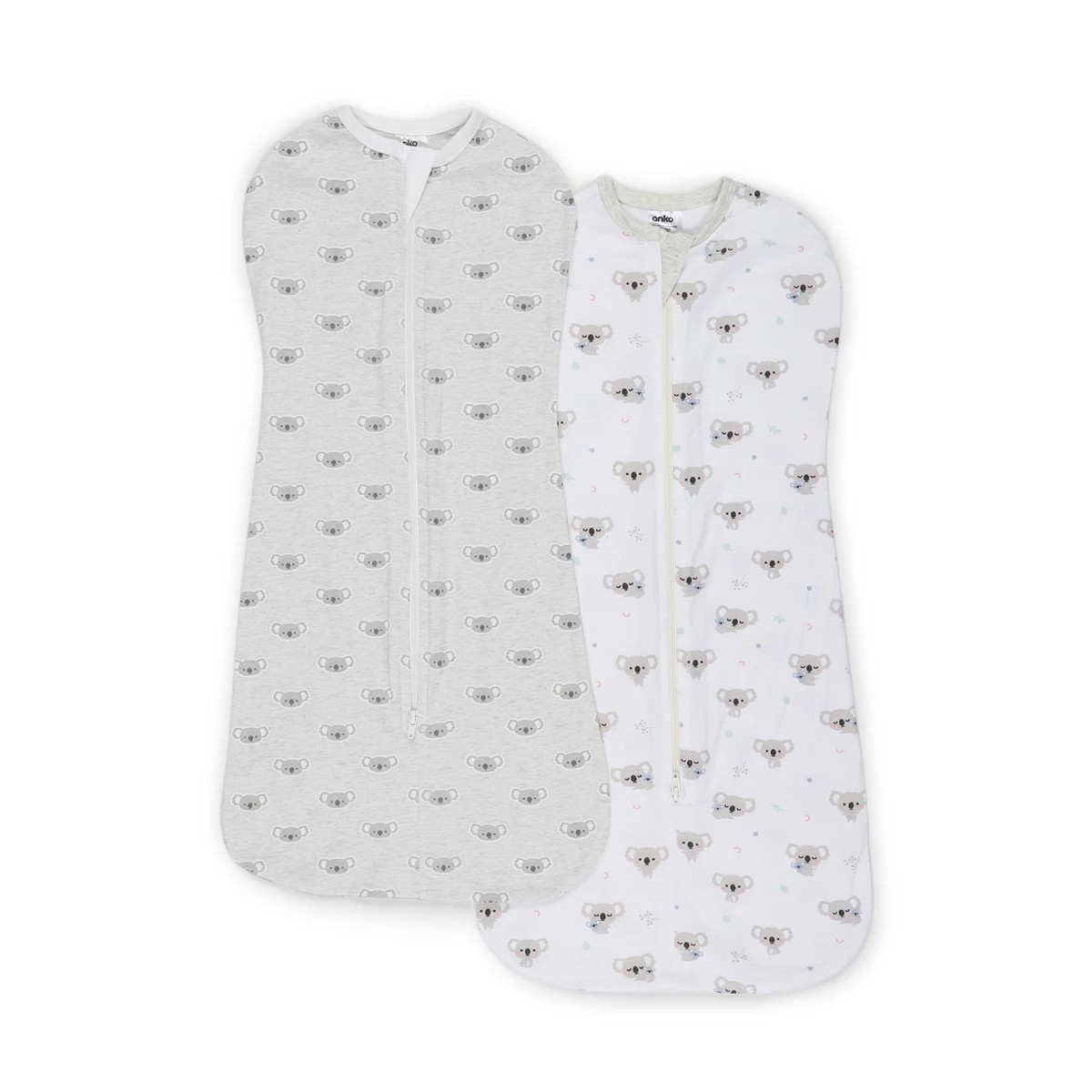 1 2 Pack Organic Cotton Swaddle Pouches - Koala, 1 of 6