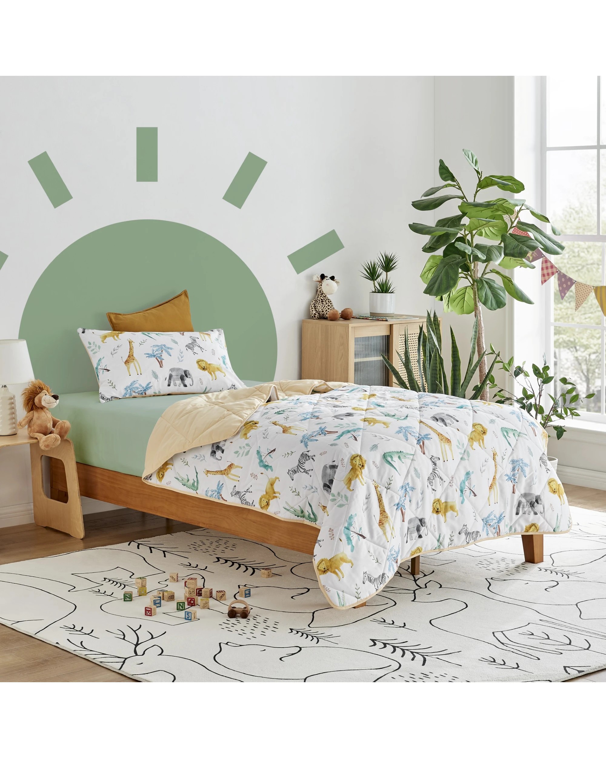 2 Jack & Ava Comforter Set At The Zoo - Double Bed - Animal Print, 2 of 7