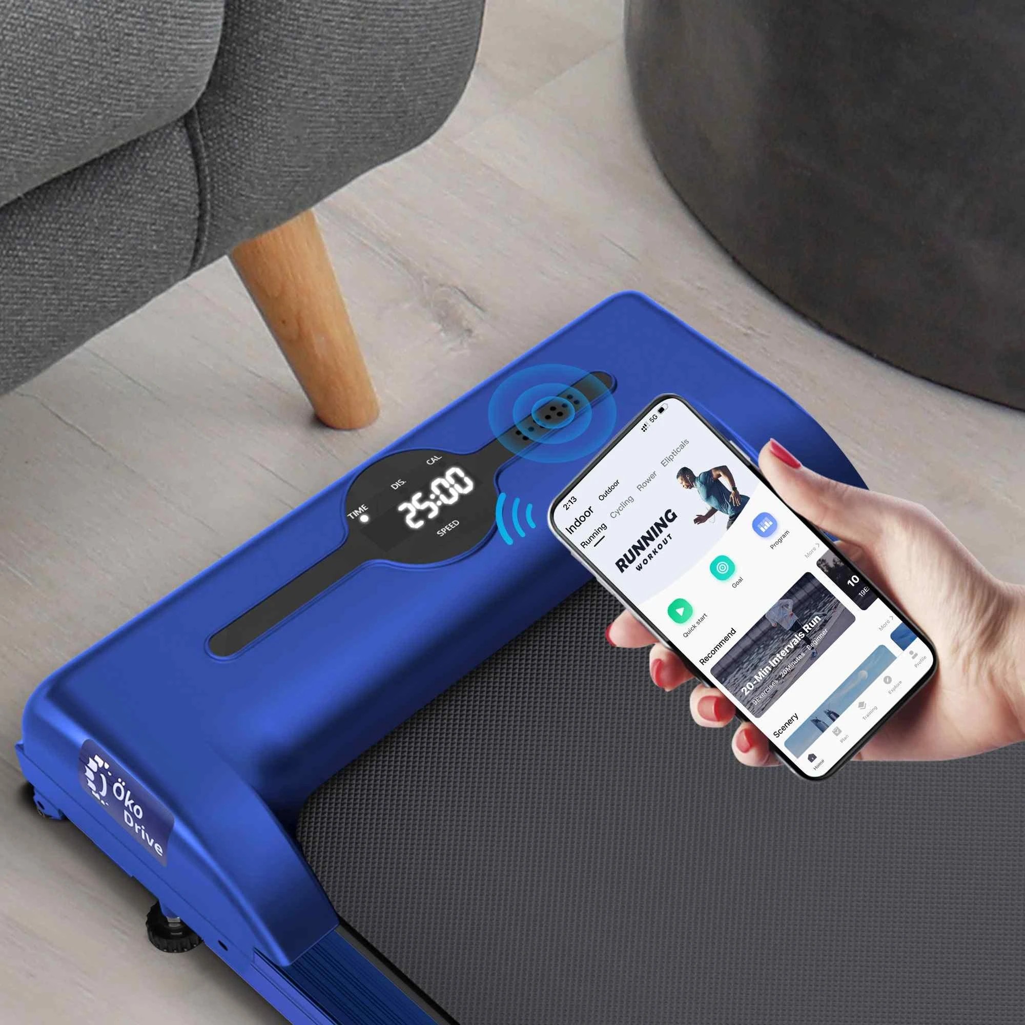 4 Black Lord Treadmill Electric Walking Pad Fitness Home Gym - Blue, 4 of 10