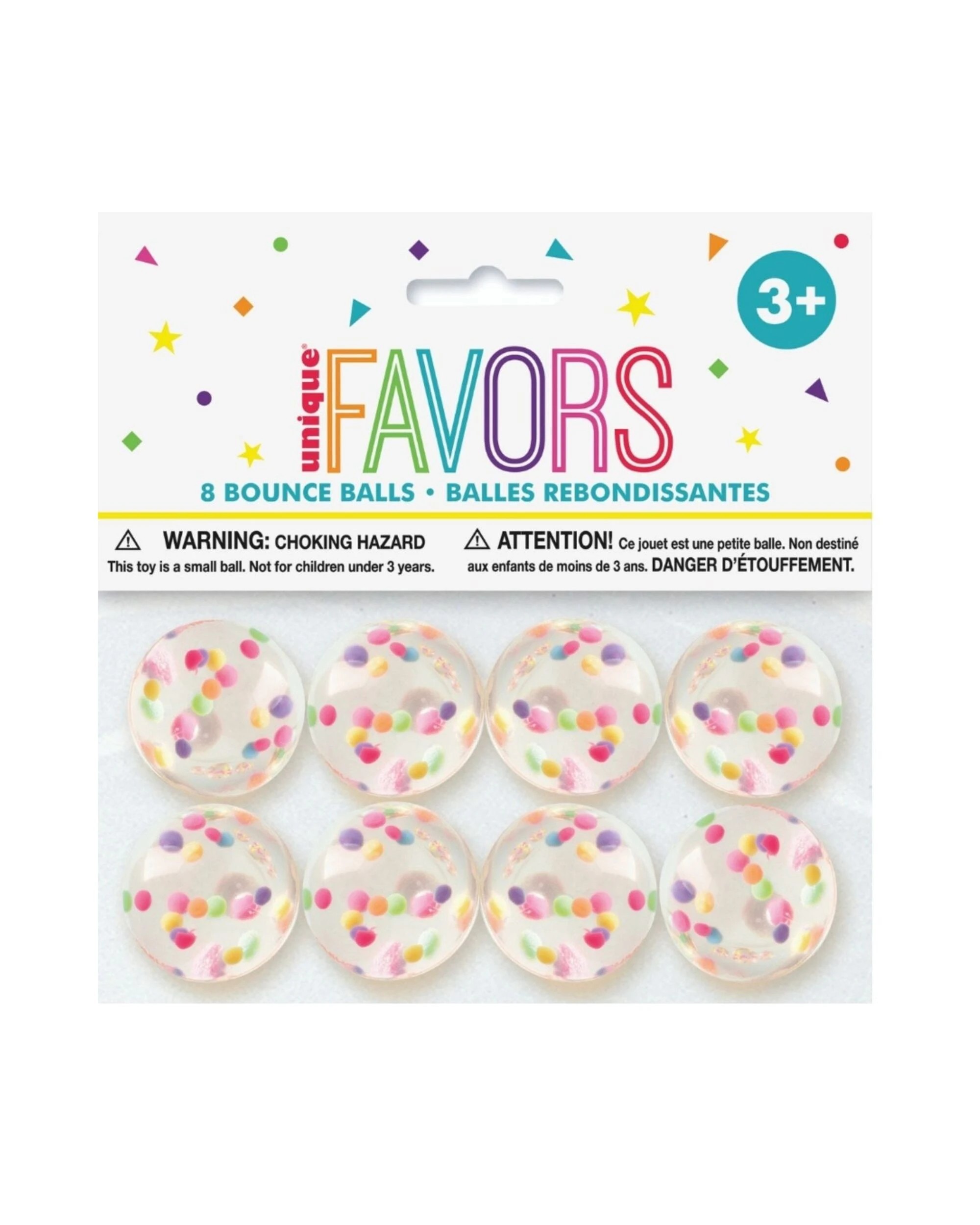 2 Unique Confetti Bounce Balls Pack of 8, 2 of 2