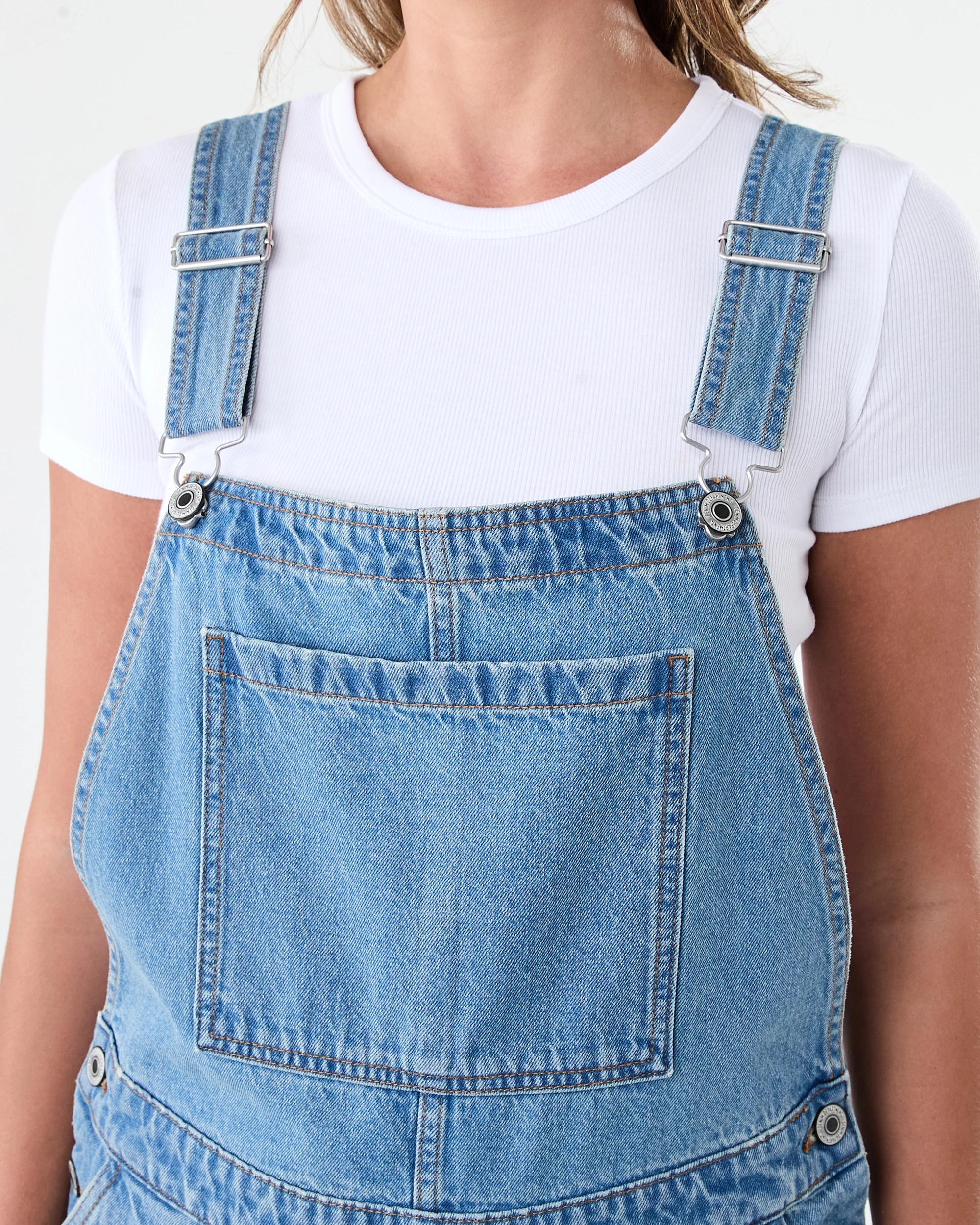 5 Denim Shortalls Light Wash, 5 of 10