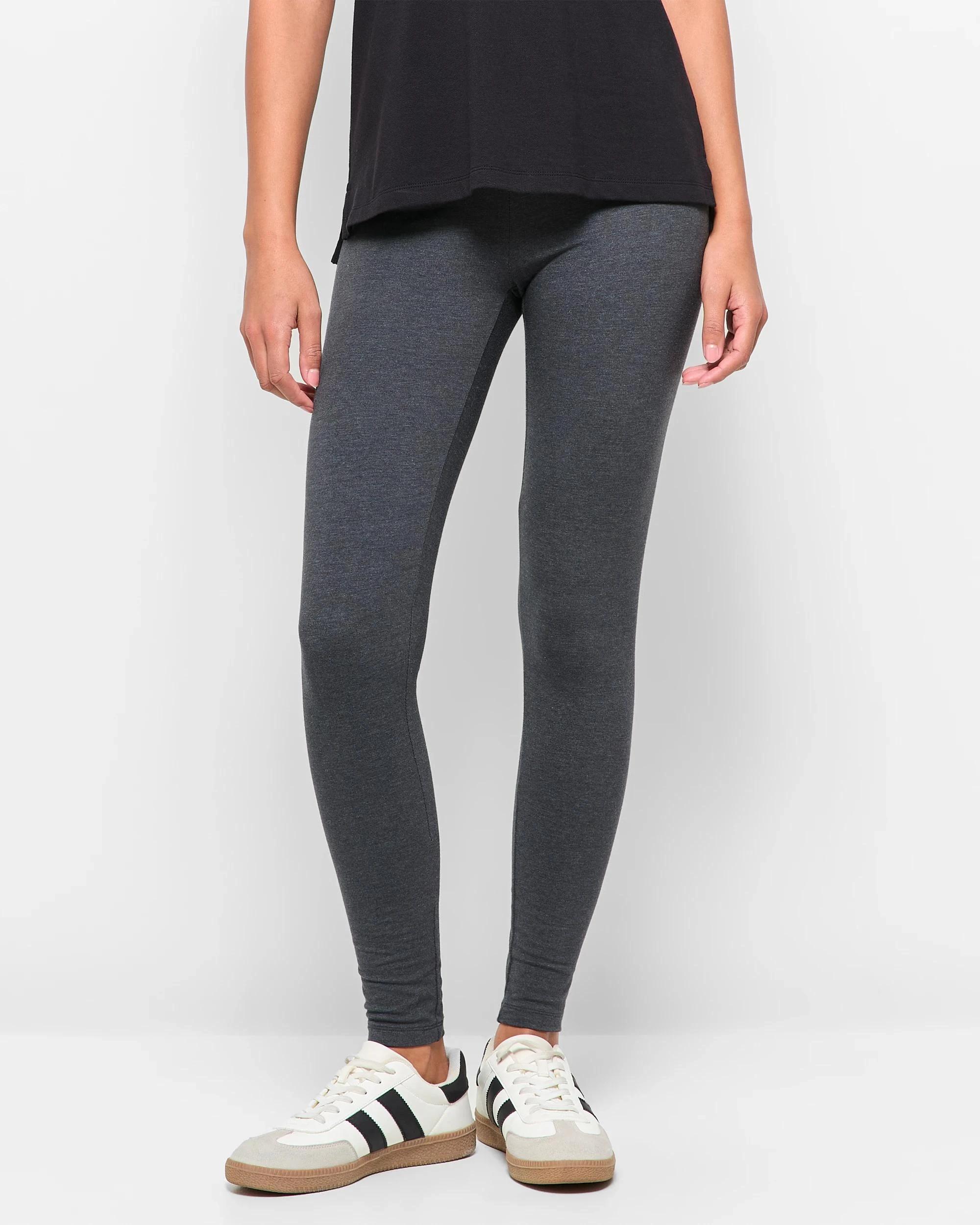 2 Target Australian Cotton Full Length Leggings CHARCOAL MARLE, 2 of 5