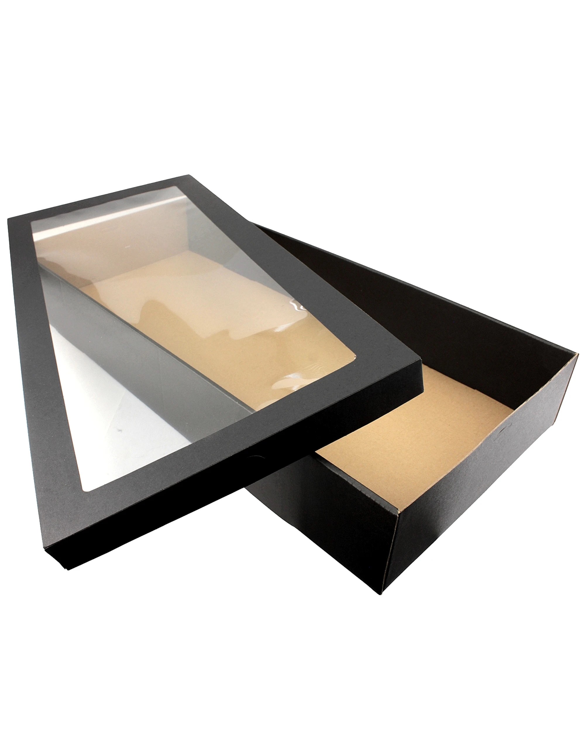 2 Eco Occasions Eco Grazing Boxes with Lids 56cm x 25.5cm x 8cm Pack of 2 - Black, 2 of 4