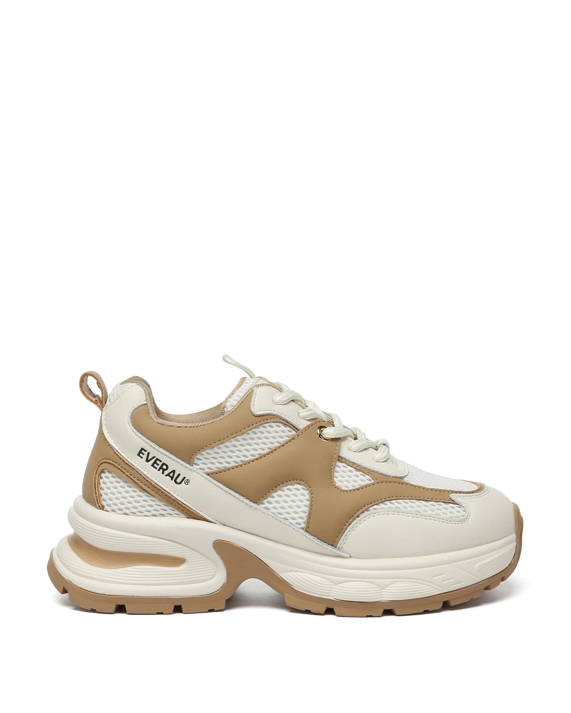 1 Everau Women Camille Chunky Sneakers WHITE/UMBER, 1 of 5