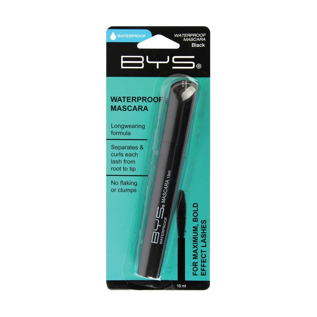 1 BYS Waterproof Mascara 15ml - Black, 1 of 1