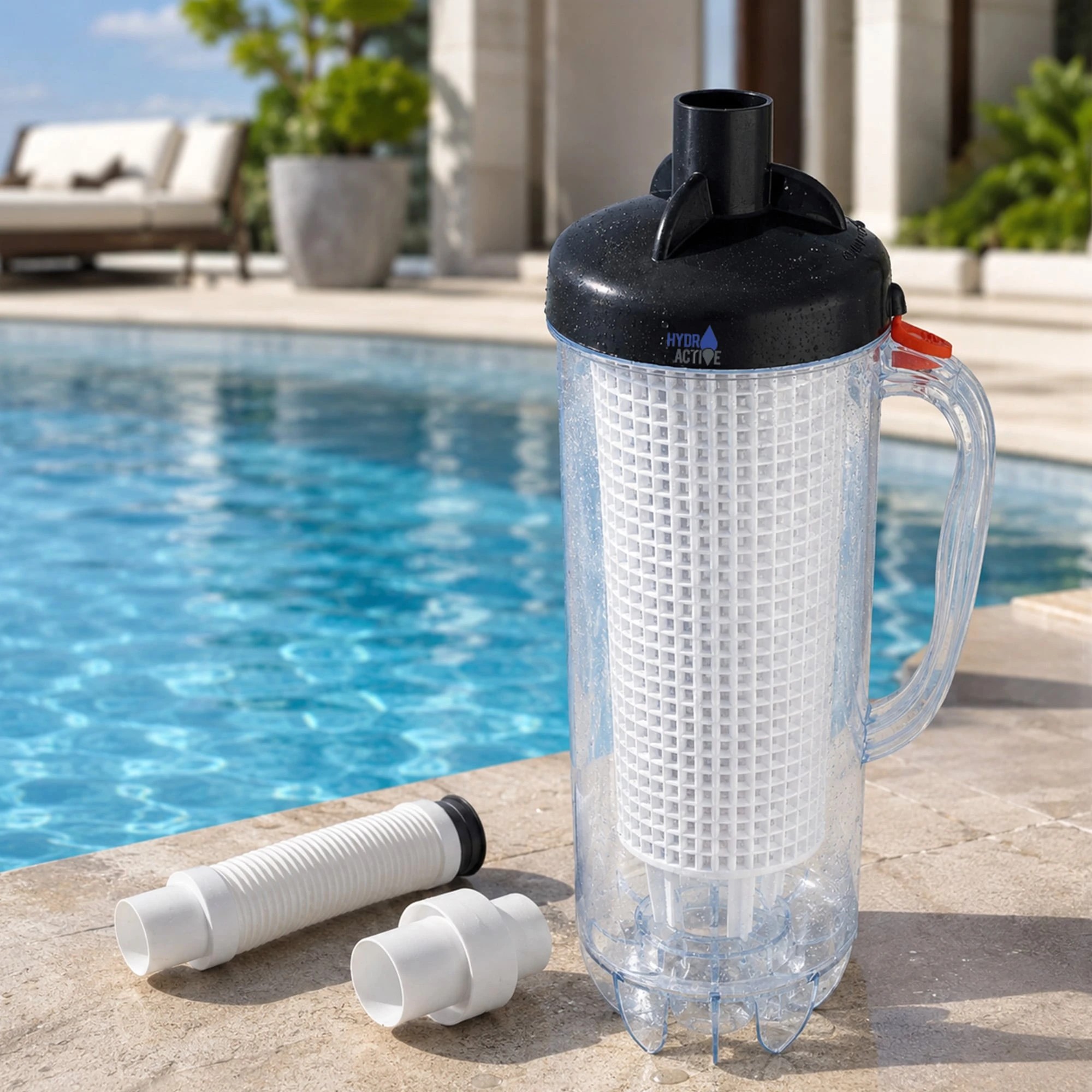 8 HydroActive Pool Leaf Canister Inline Debris Catcher for Suction Cleaners - Black, 8 of 8