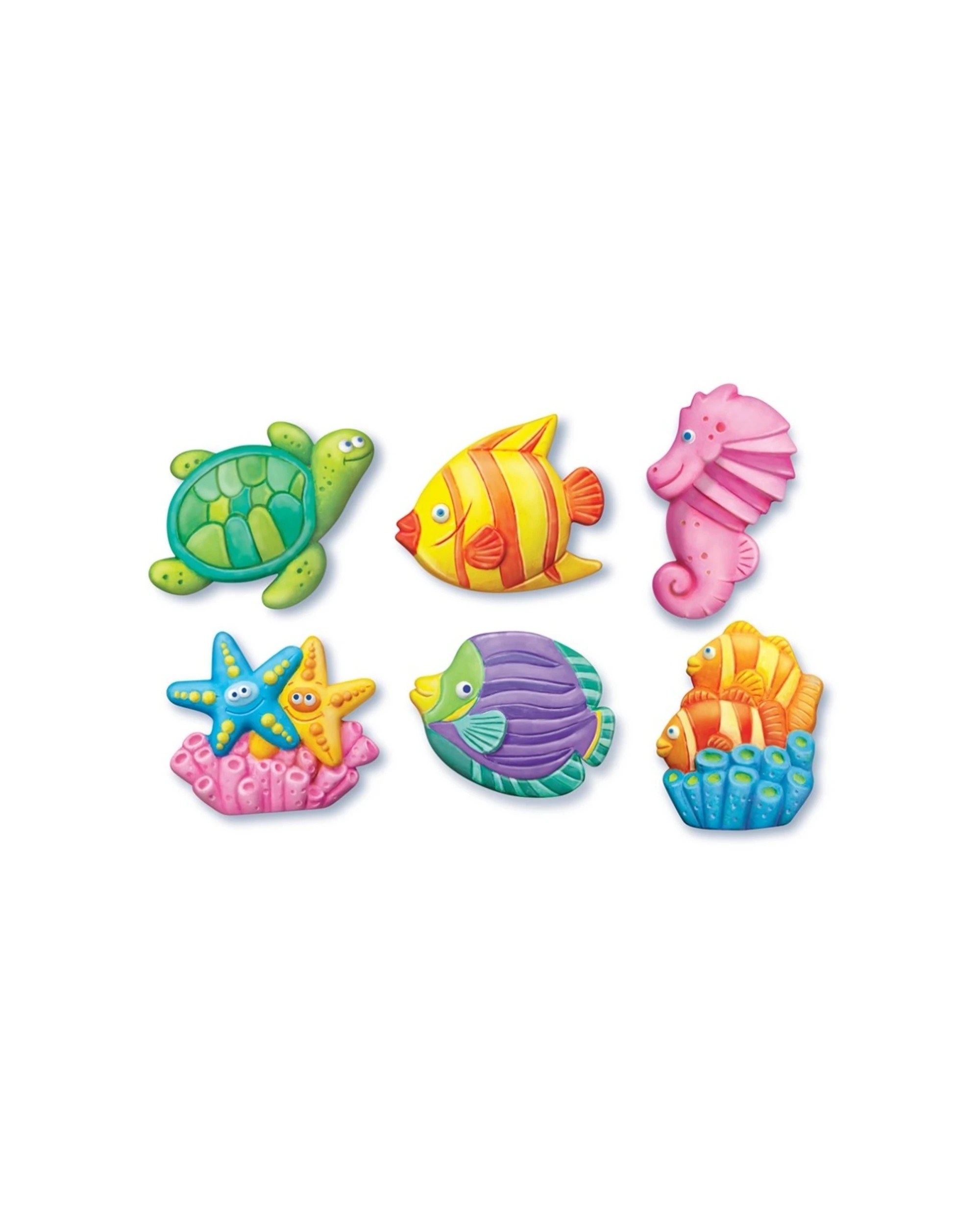 3 4M Mould & Paint Sealife Magnet/Badges Kids Children Art Painting Activity, 3 of 3