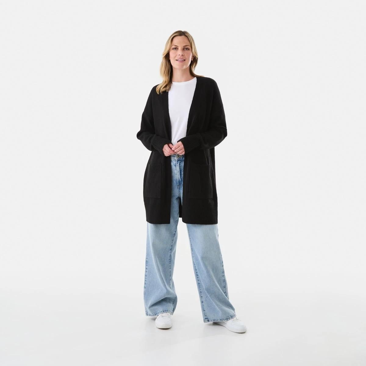 6 Mid Length Cardigan Black, 6 of 6