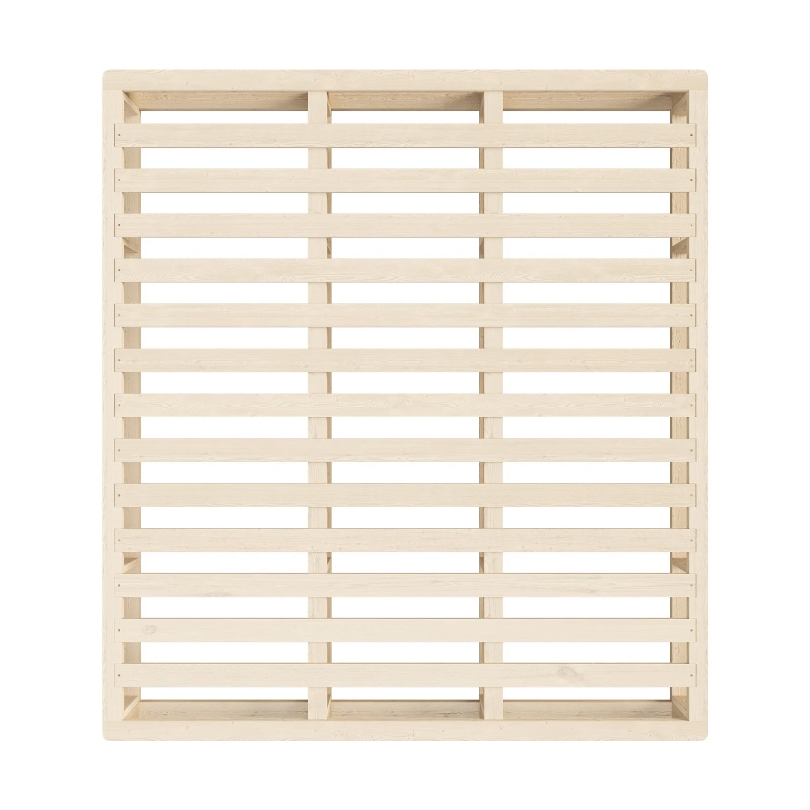 8 Oikiture Bed Frame King Size Wooden Bed Base Platform Cage-like
 - Natural, 8 of 10