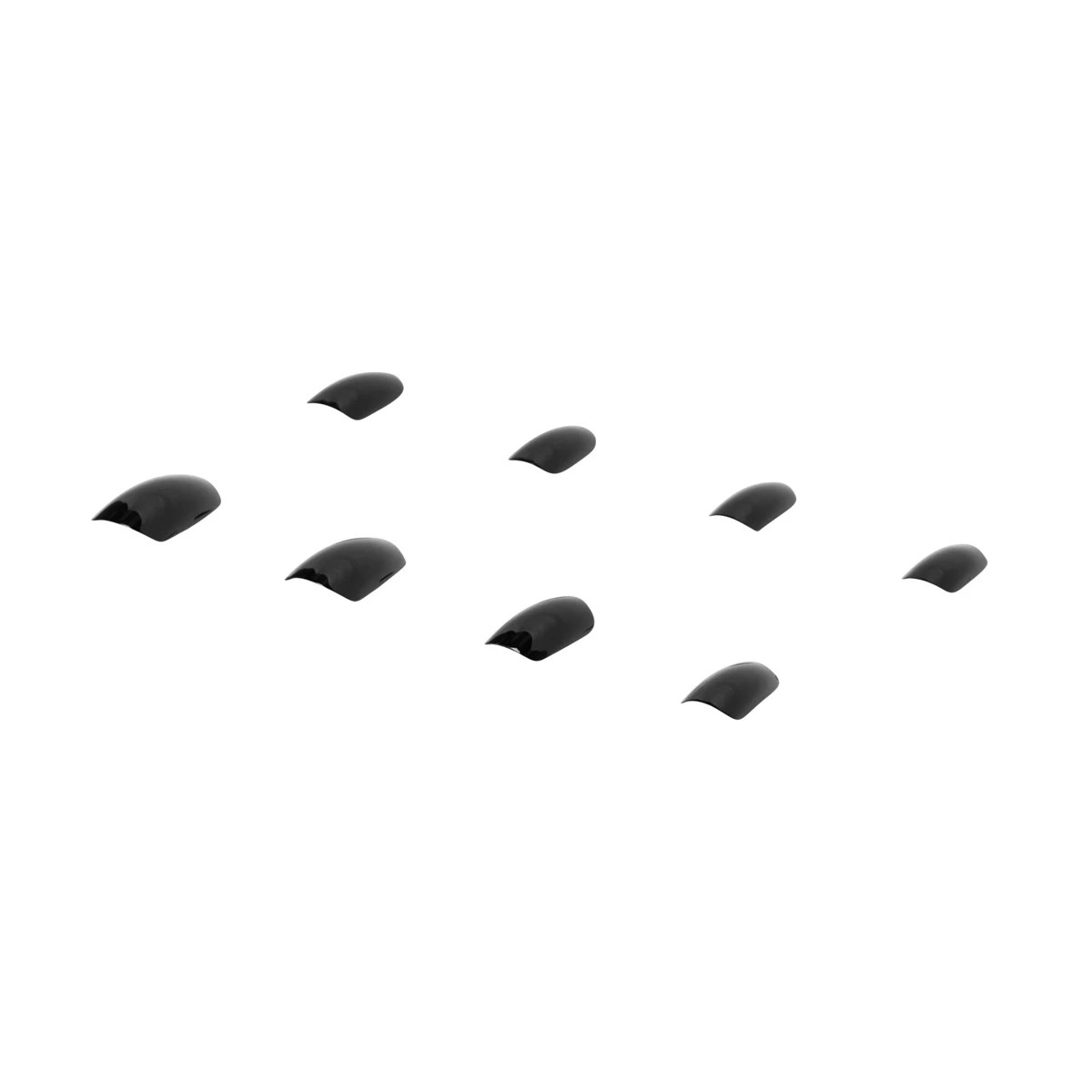 4 OXX Cosmetics 24 Pack Artificial Nails with Adhesive - Medium Square Shape, Black Shiny, 4 of 5