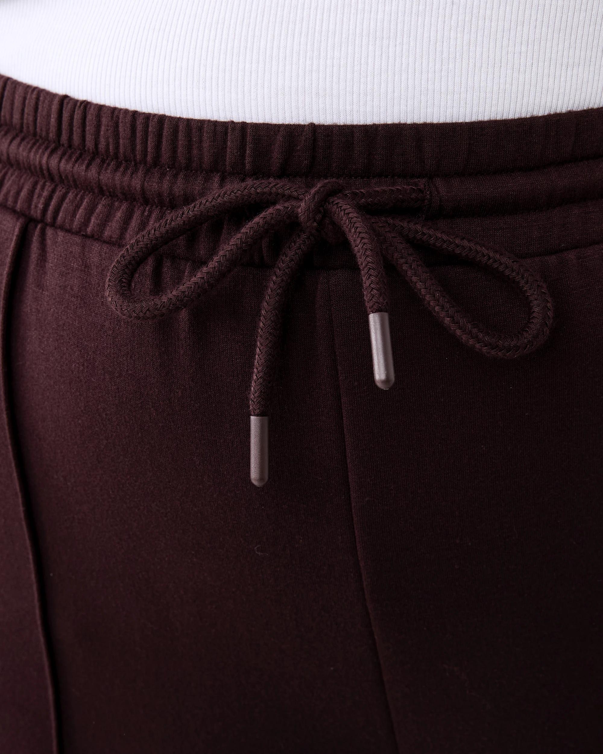 4 Curve Soft Touch Wide Leg Trackpants Choc Plum, 4 of 5