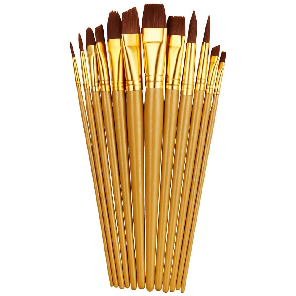 1 Royal & Langnickel Soft Brown Paintbrush Set 12 Piece, 1 of 3