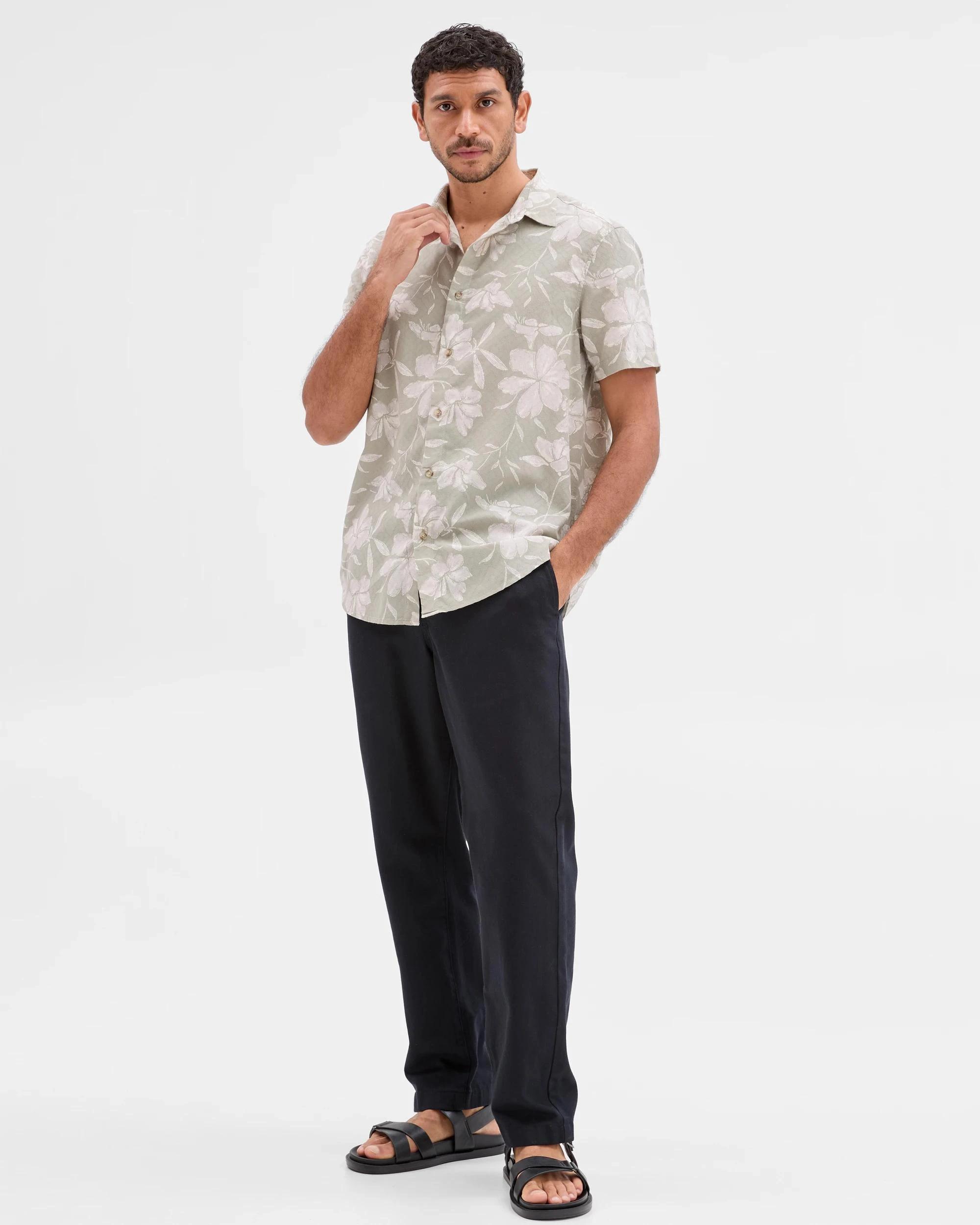 2 Target Australian Cotton Short Sleeve Floral Print Shirt AGAVE GREEN FLORAL, 2 of 6