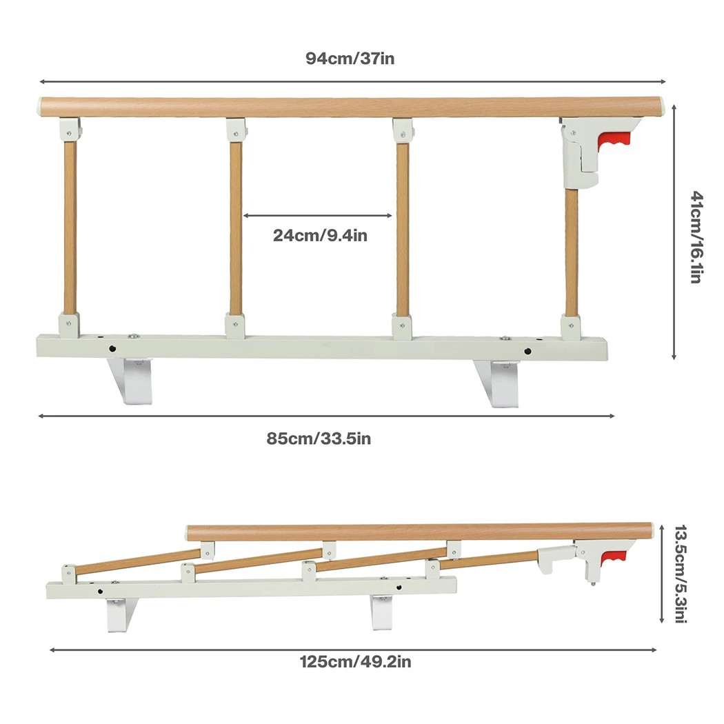 2 Levede Folding Adult Bed Guard Rail, 2 of 4
