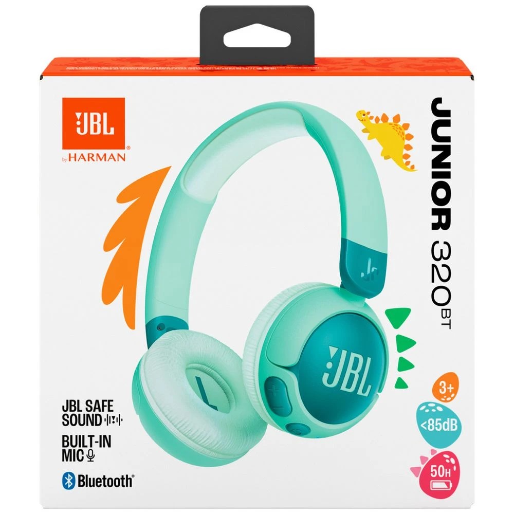 7 JBL JR320 Kids On-Ear Bluetooth Headphones Green, 7 of 8