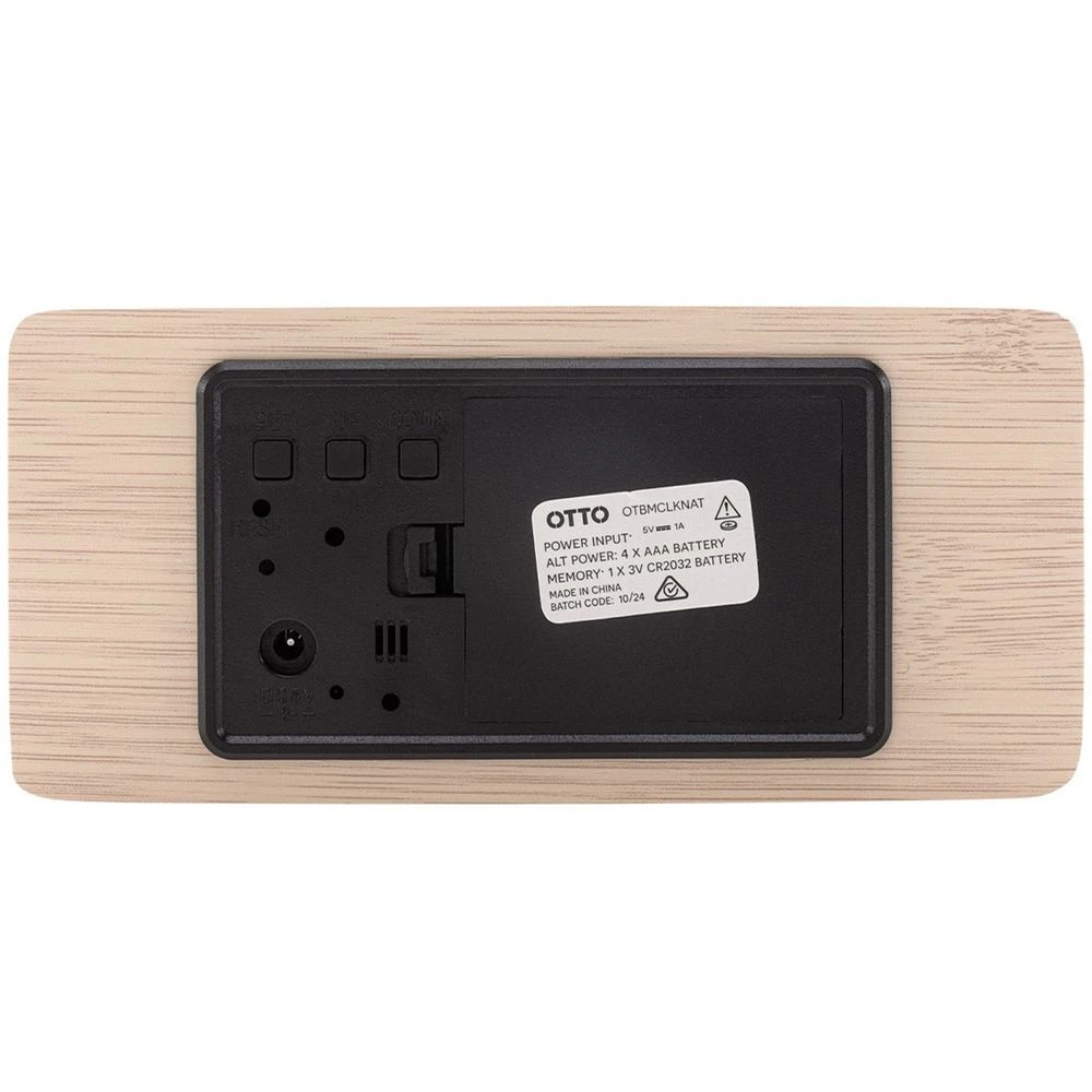 3 Otto Bamboo Digital Desk Clock, 3 of 3