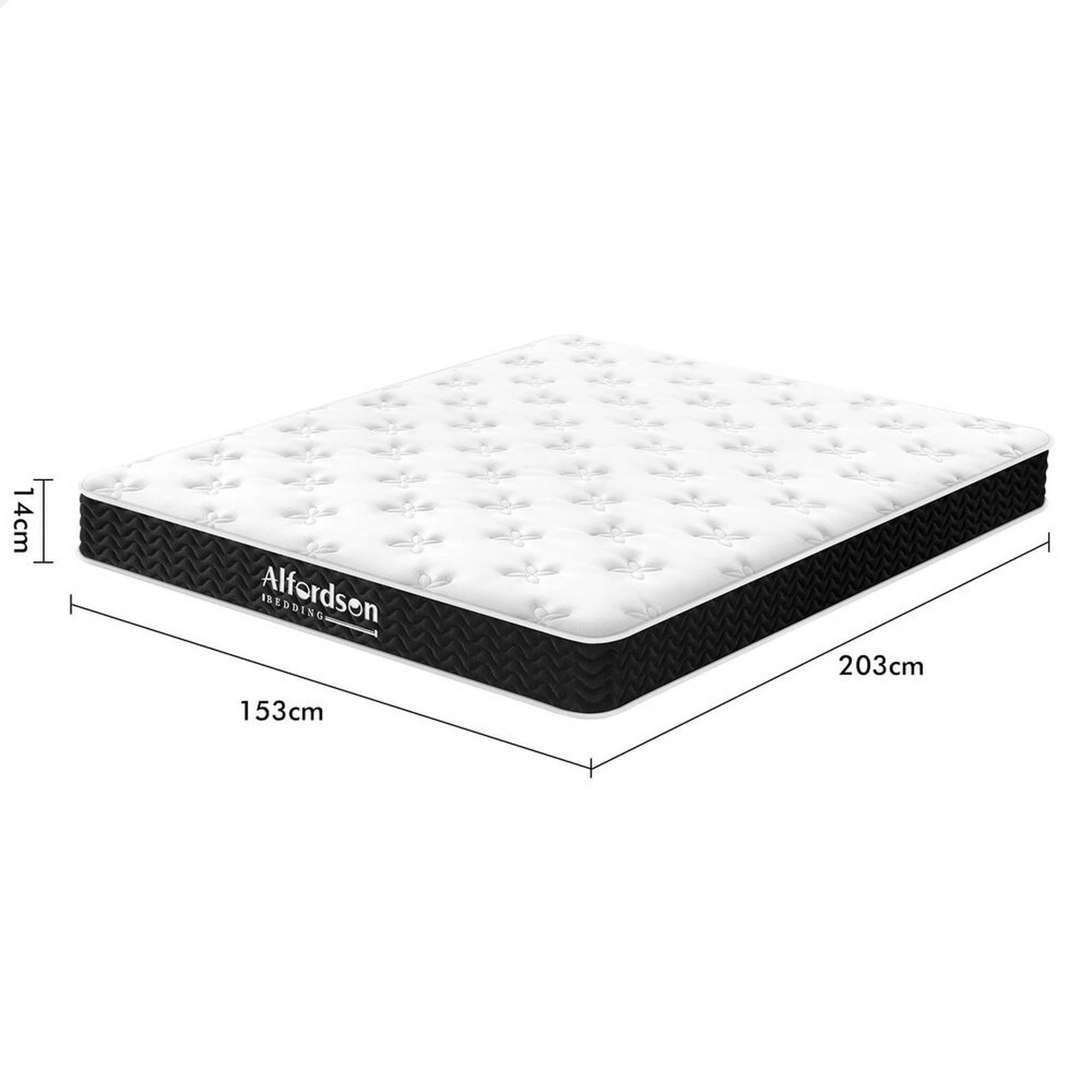7 Alfordson Mattress 14CM Tight Top Spring Foam Bedding Medium Firm - Queen Bed, 7 of 10