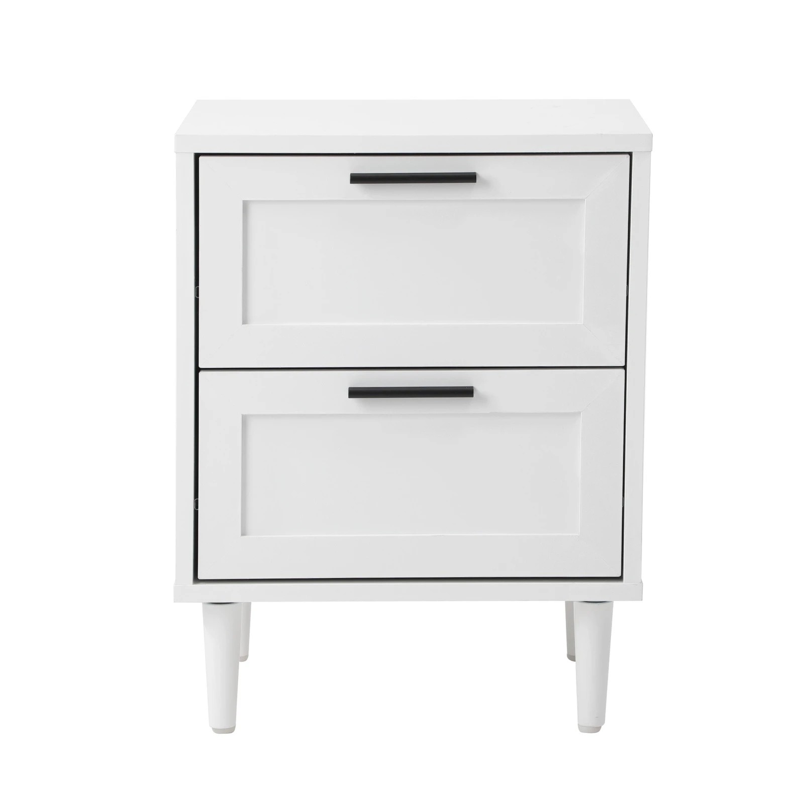 7 Oikiture Bedside Table Nightstand 2 Drawers Side End Table Storage
 - White, 7 of 10