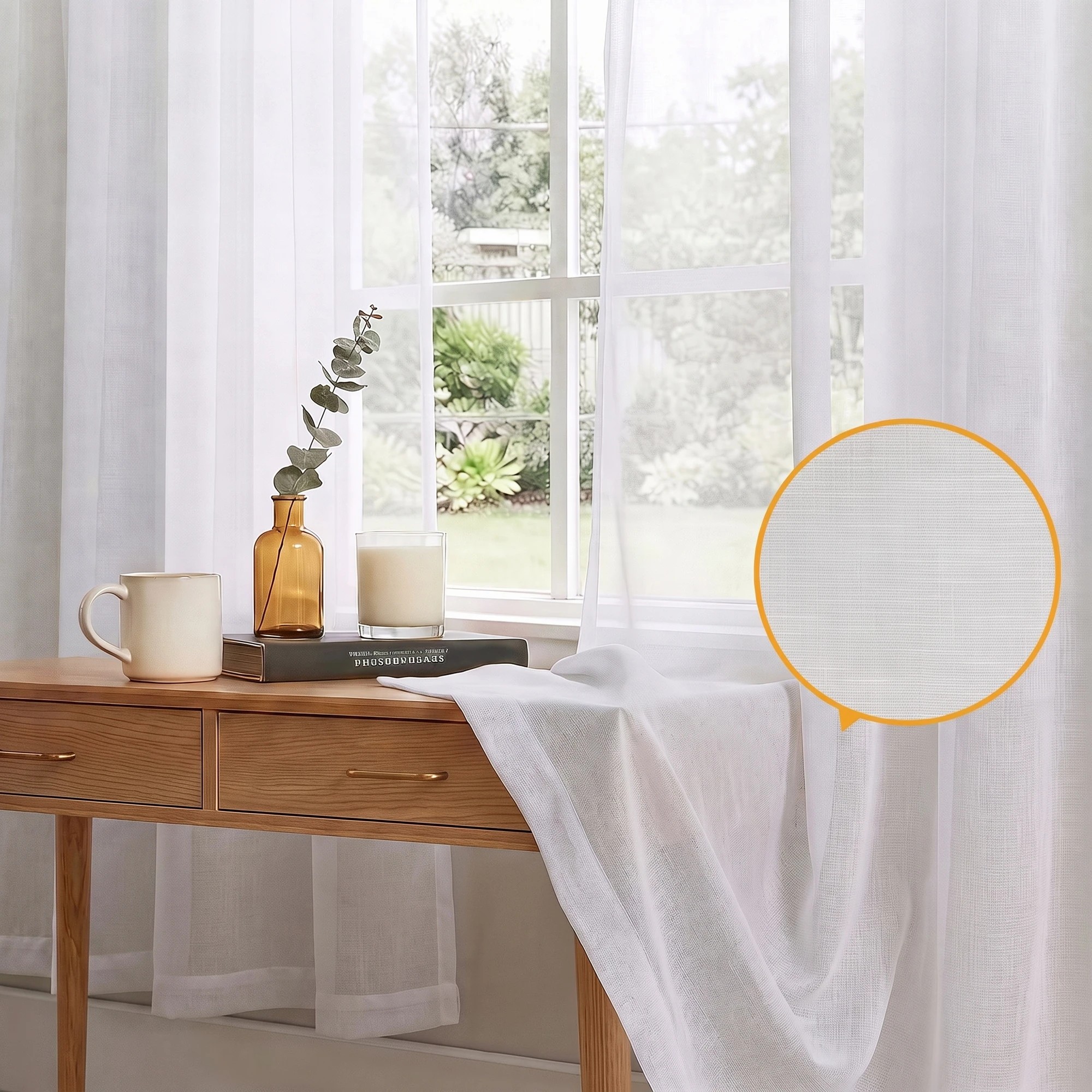 8 Artiss Blockout Curtains 2X 132x213cm Light Filtering Window Drapes Rod - White, 8 of 10