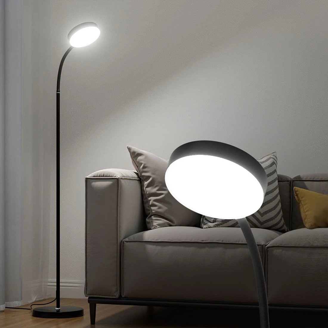 3 Artiss Led Floor Lamp Remote Adjustable Light Stand Home Living Room Reading Led Lighting Reading Light Dimmable - Black, 3 of 7