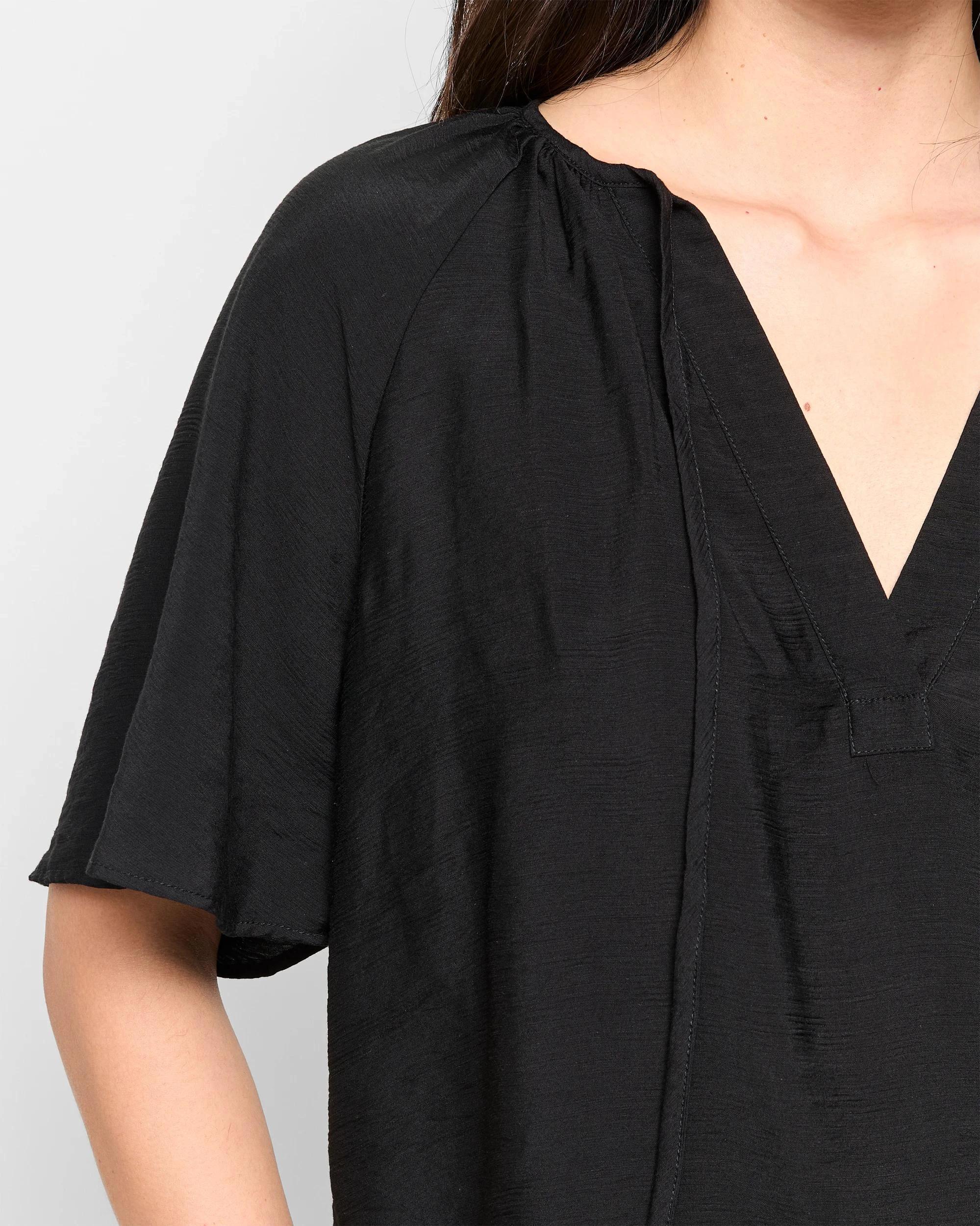 5 Flutter Sleeve Blouse - Preview BLACK, 5 of 5