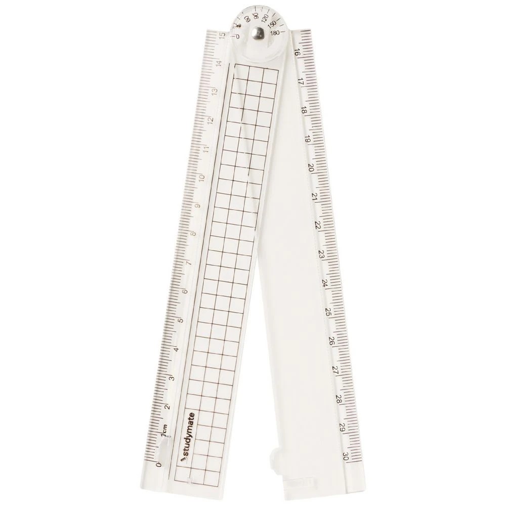 5 Studymate Foldable Ruler 30cm Clear, 5 of 5