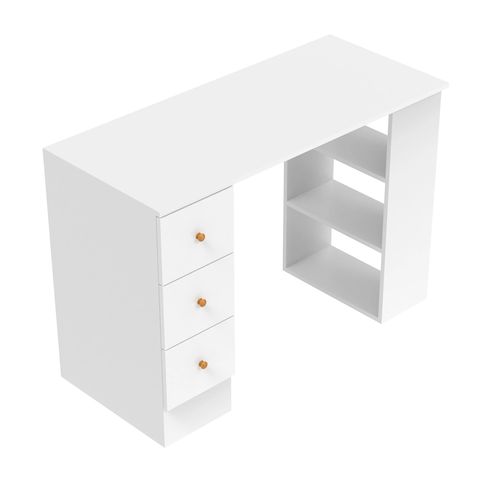 1 Advwin Computer Desk with Drawers Open Storage Shelf, 1 of 8