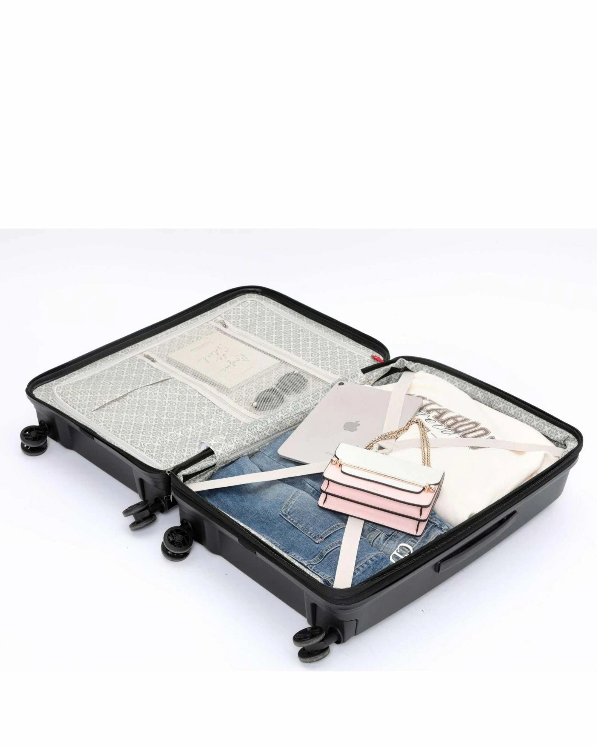 4 Tosca Space X 25" Trolley Checked Luggage Travel Suitcase - Black, 4 of 5