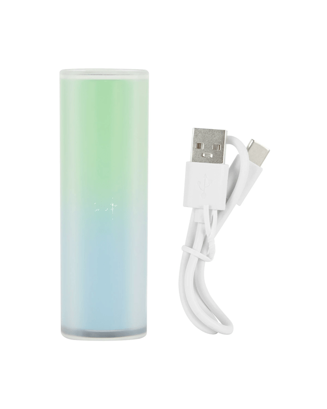 3000mAh Portable Lipstick Charger - Blue and G