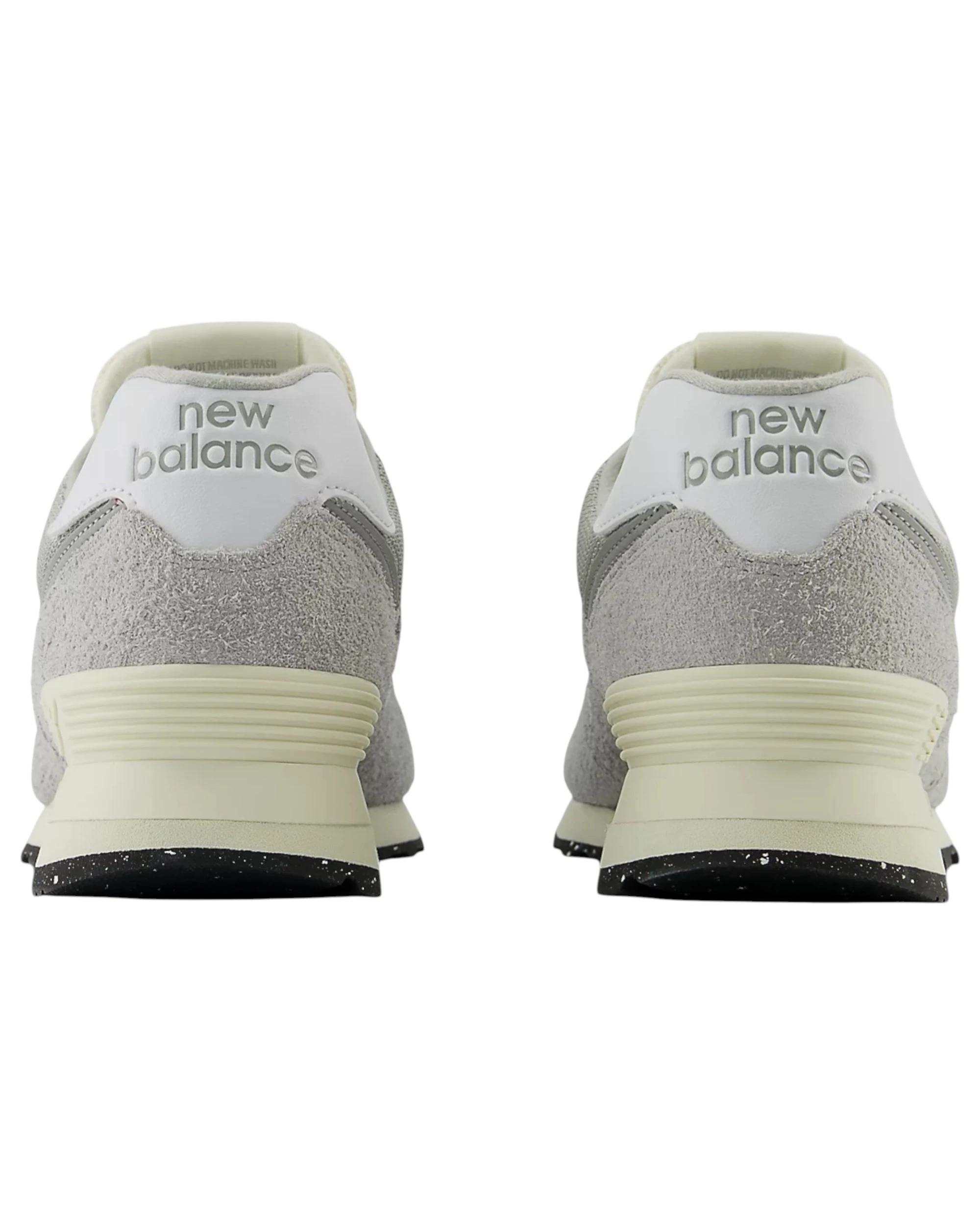 6 New Balance Mens 574 Grey/ White Athletic Shoes GREY/WHITE, 6 of 6
