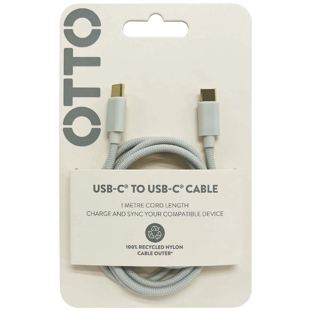 4 Otto USB-C to USB-C Cable 1m Pastel Grey, 4 of 4