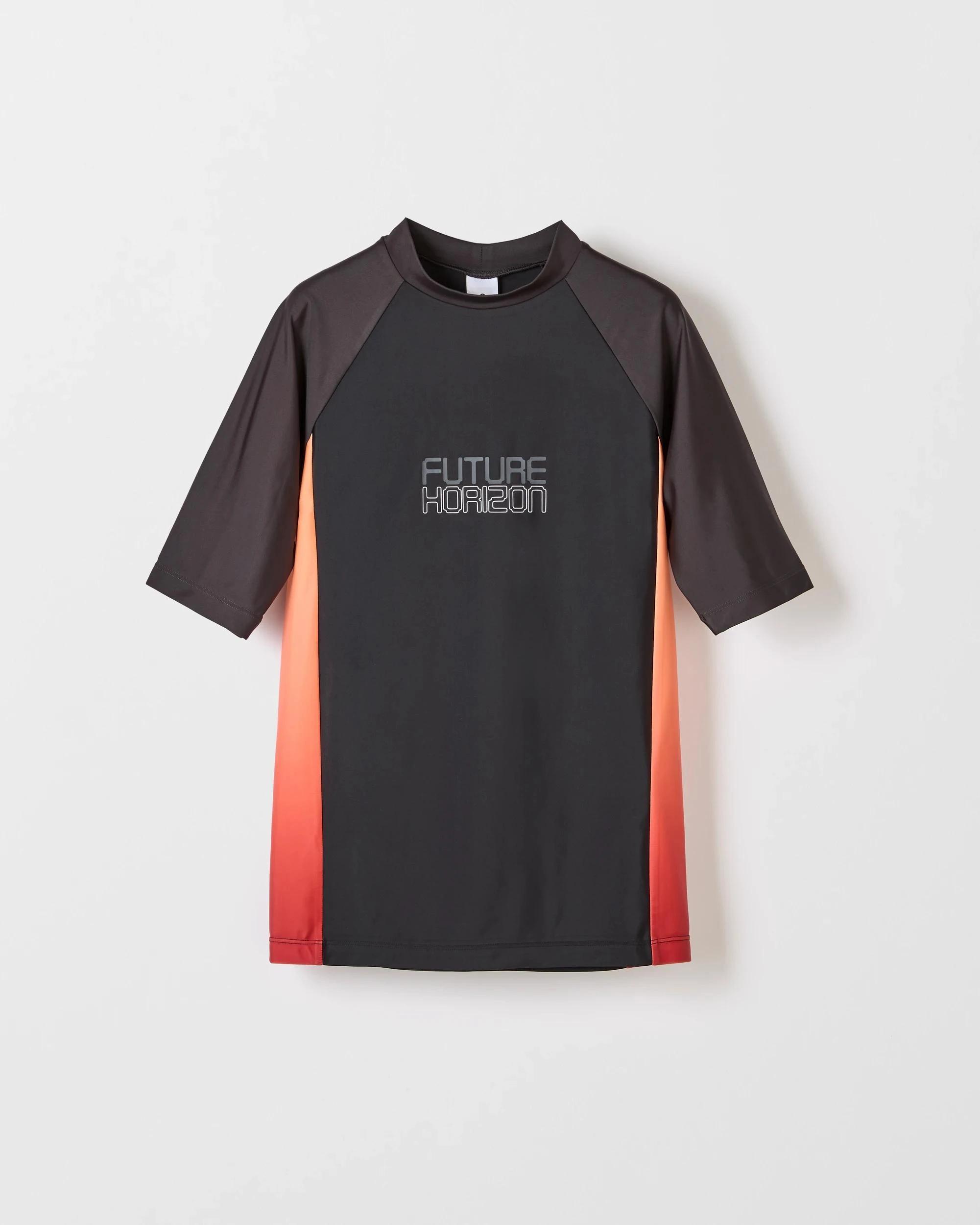 1 Target Swim Rash Vest BLACK/AUTUMN SUNSET, 1 of 2