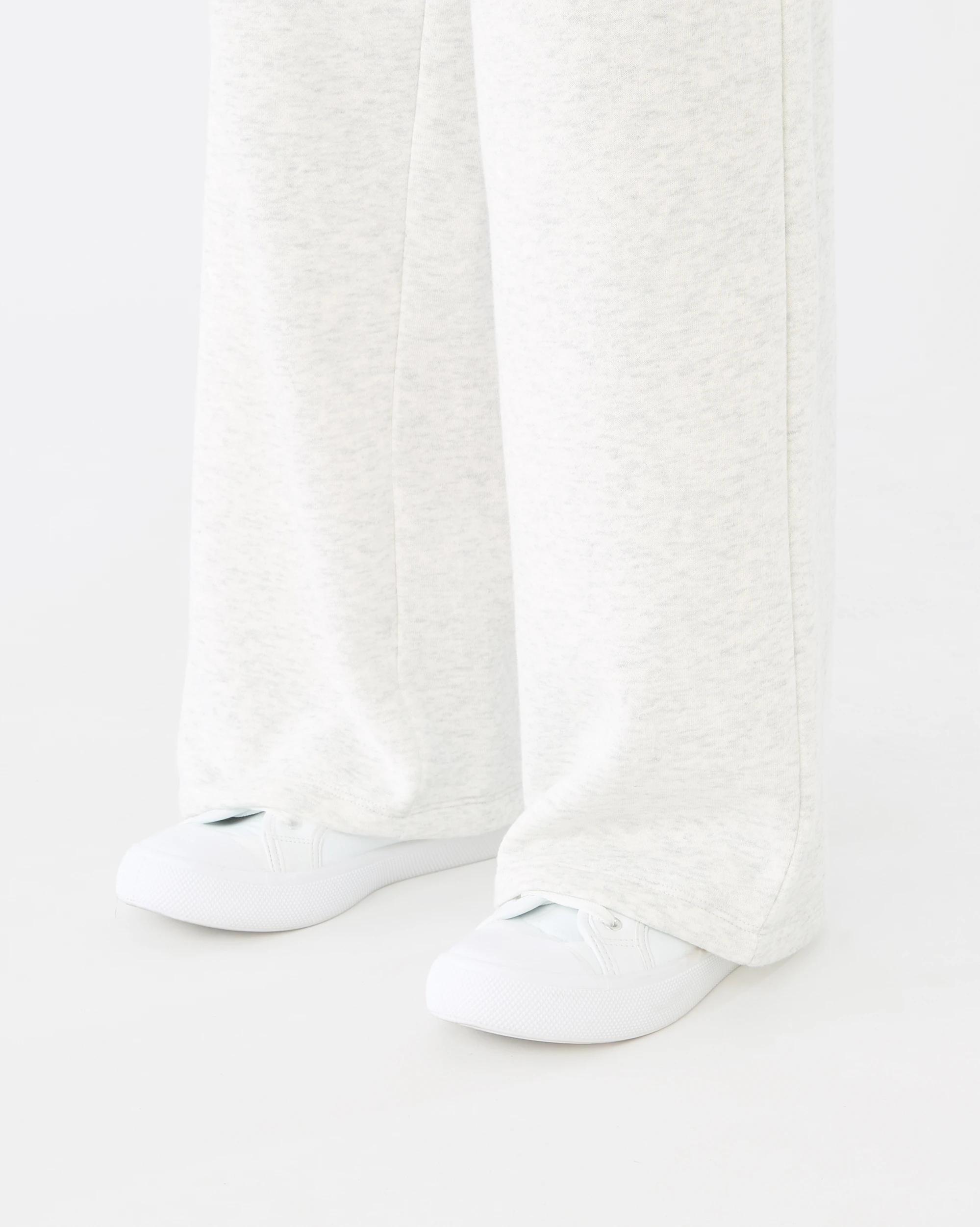 4 Wide Leg Trackpants Wht Marle, 4 of 6