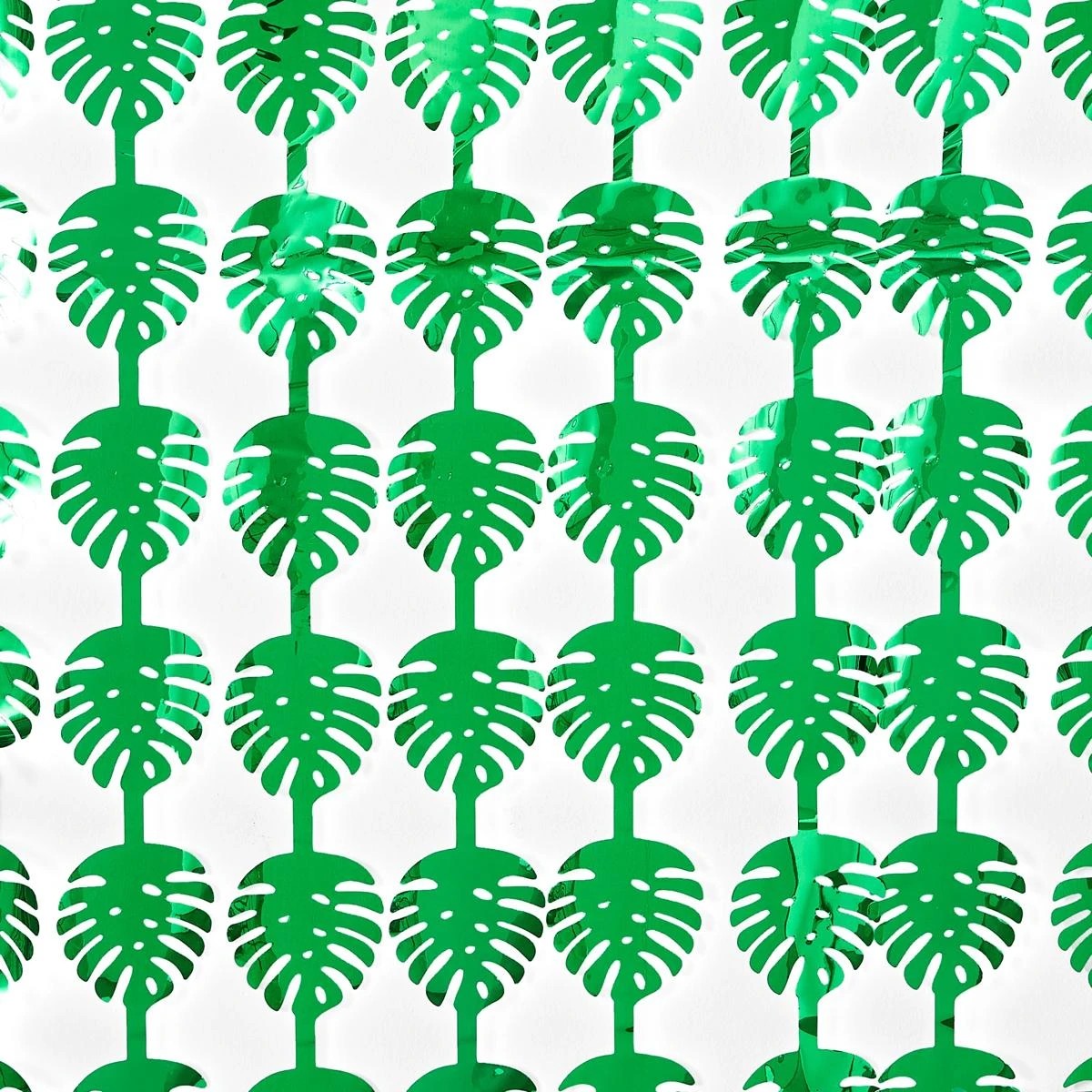3 Green Leaf Foil Curtain, 3 of 6