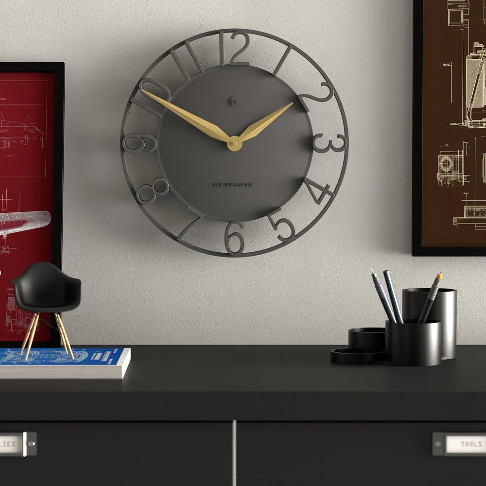 2 Newgate Time Traveller Wall Clock-Grey - Grey, 2 of 4