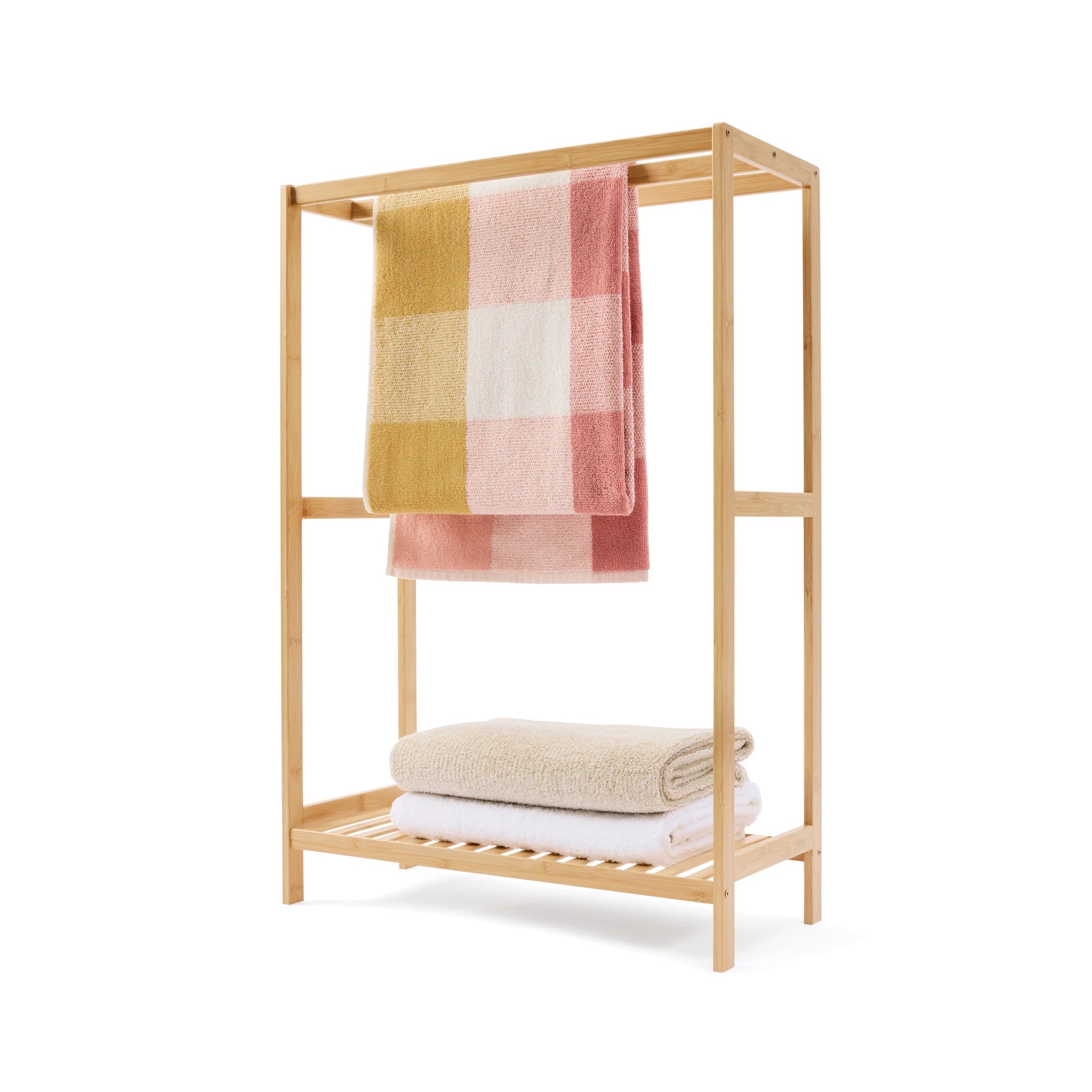 1 3 Rail Bamboo Towel Rack, 1 of 8