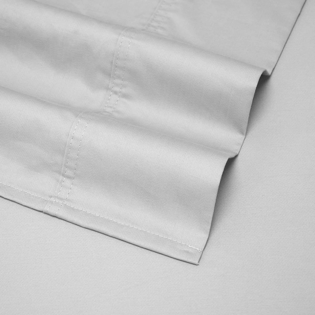 4 500 Thread Count Cotton Sheet Set - Double Bed, Silver, 4 of 6