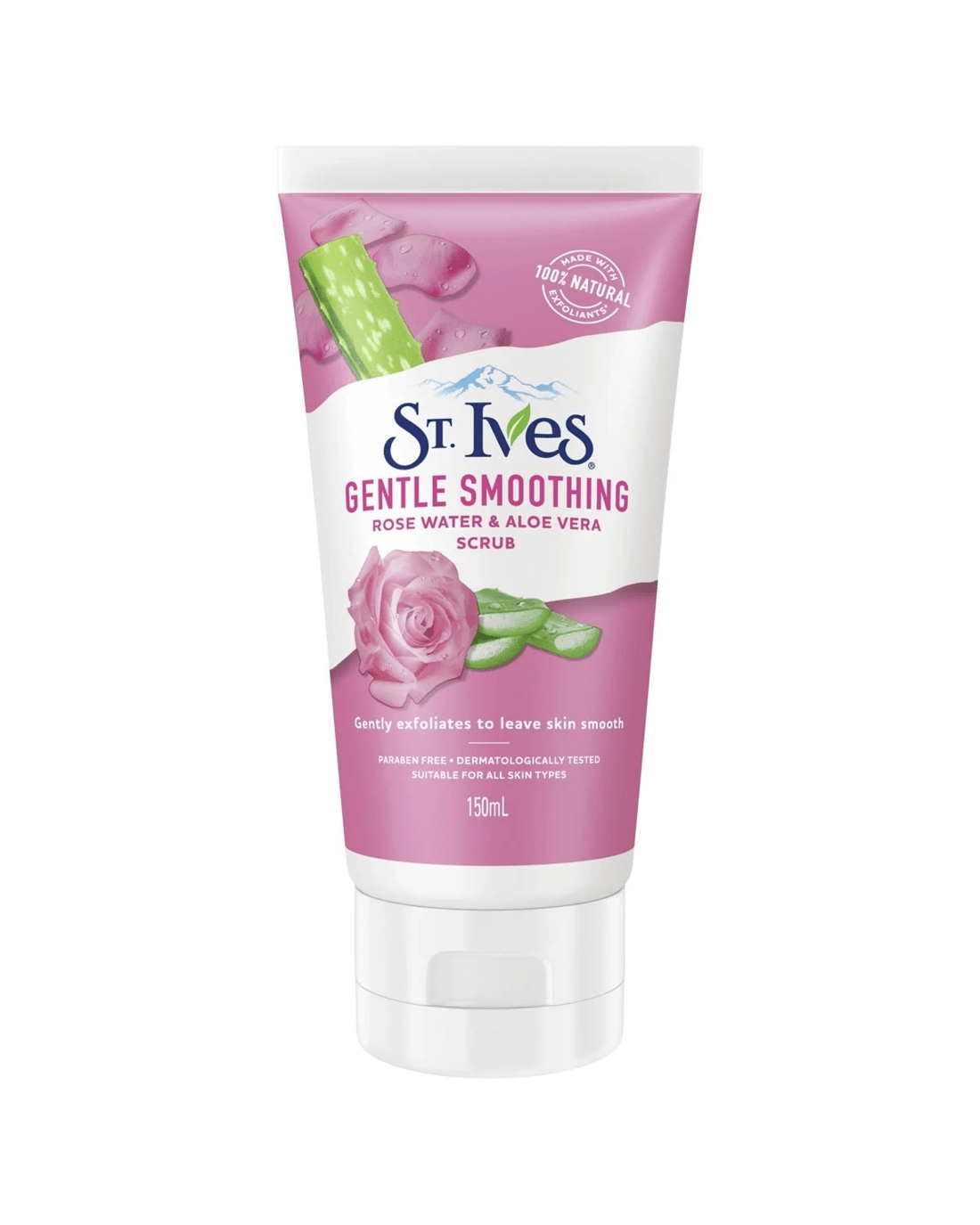 1 St. Ives Gentle Smoothing Face Scrub 150ml - Rose Water and Aloe Vera, 1 of 6