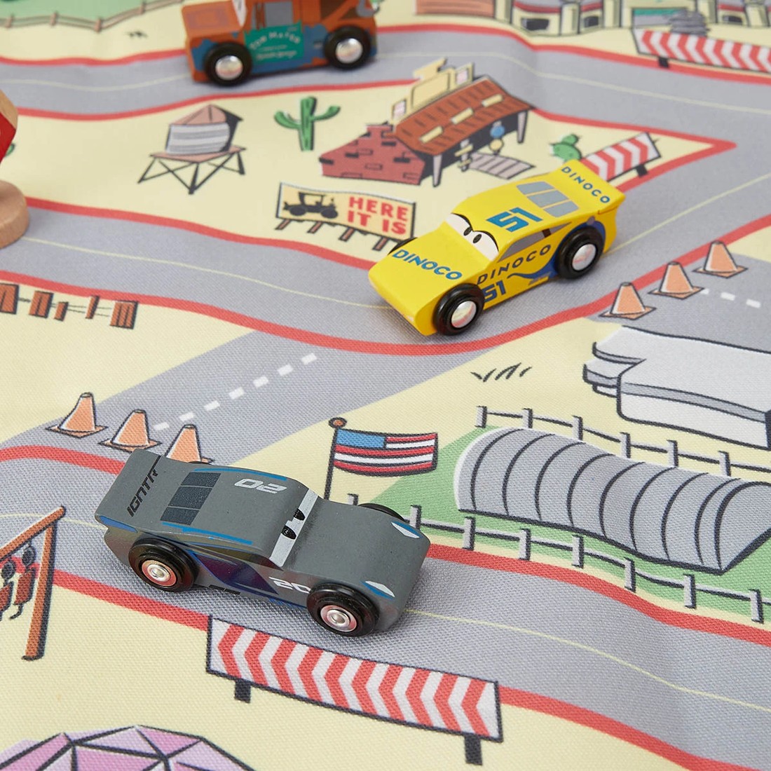 7 8 Piece Disney Pixar Cars Wooden Playmat Set, 7 of 10