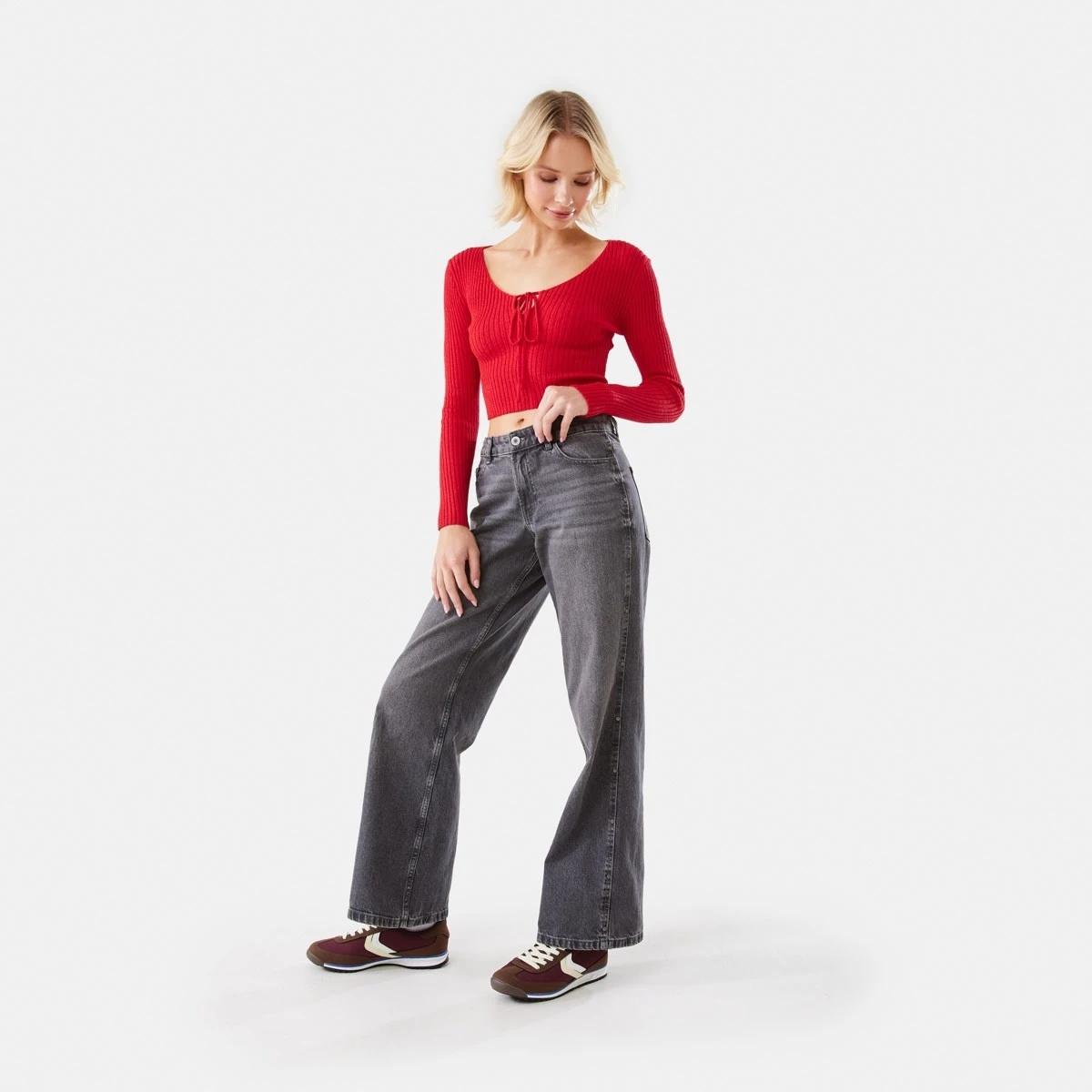 5 Lace Up Crop Jumper Strawberry, 5 of 8