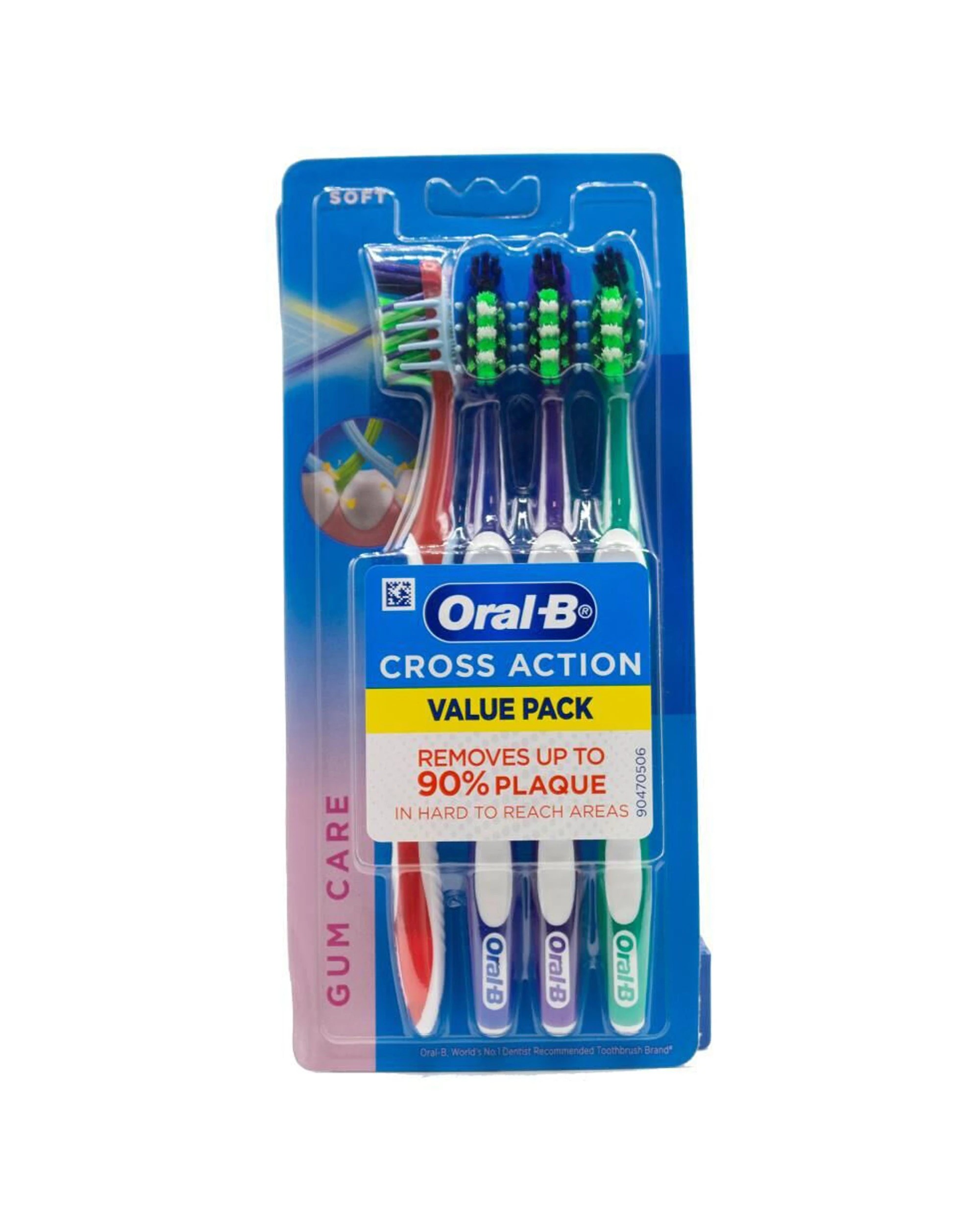 2 Oral B 6x 4pc Cross Action Gum Care Soft Bristle Toothbrush Teeth Cleaning - Multi, 2 of 3